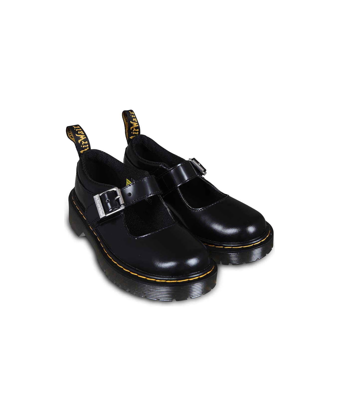 Dr. Martens Black Mj Bex Ballet Flats For Girl With Logo - Black シューズ