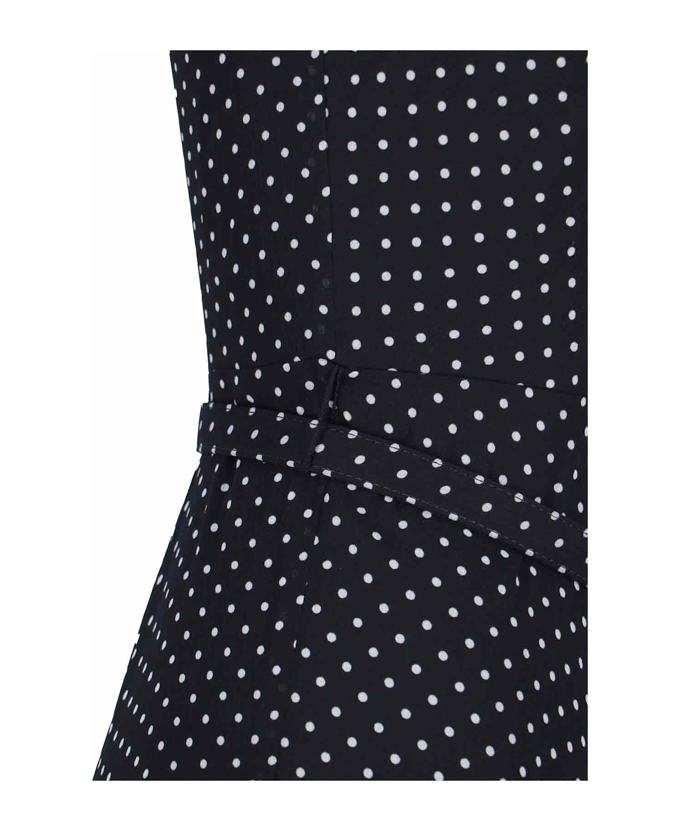 Polo Ralph Lauren Polka Dot Maxi Halter Dress - Black/cream