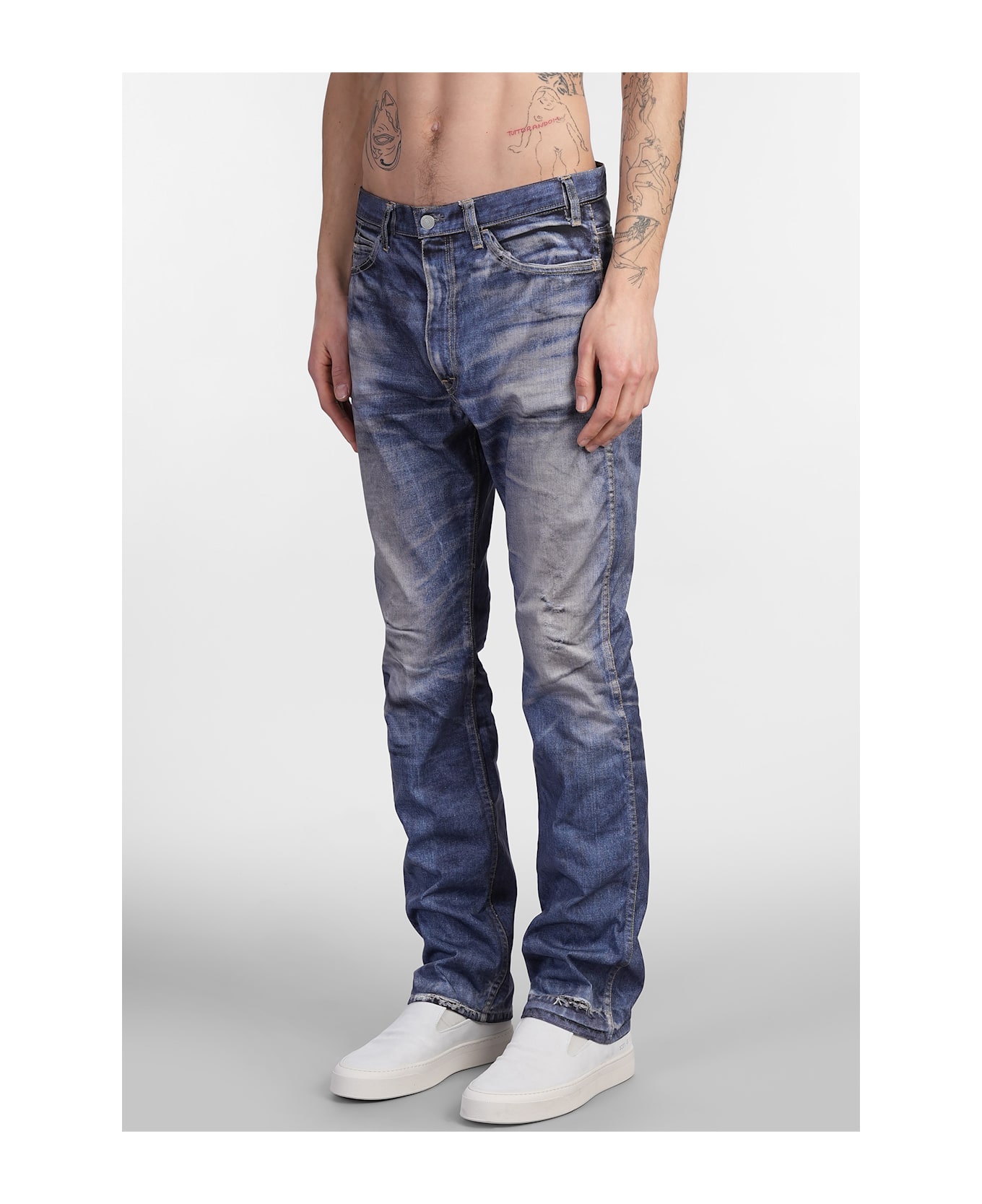 Junya Watanabe Jeans In Blue Nylon - blue