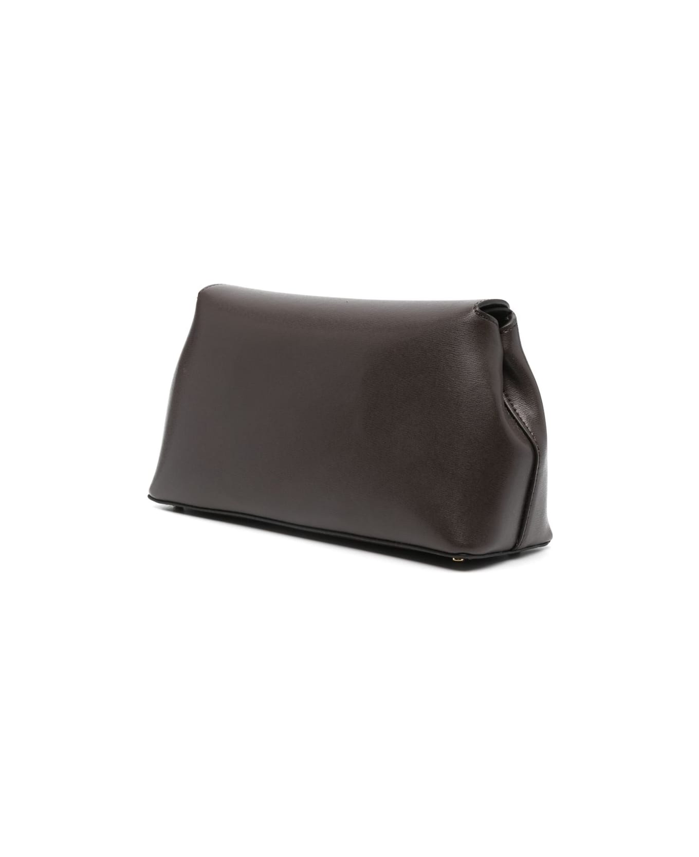 Totême T-lock Leather Clutch - Brown