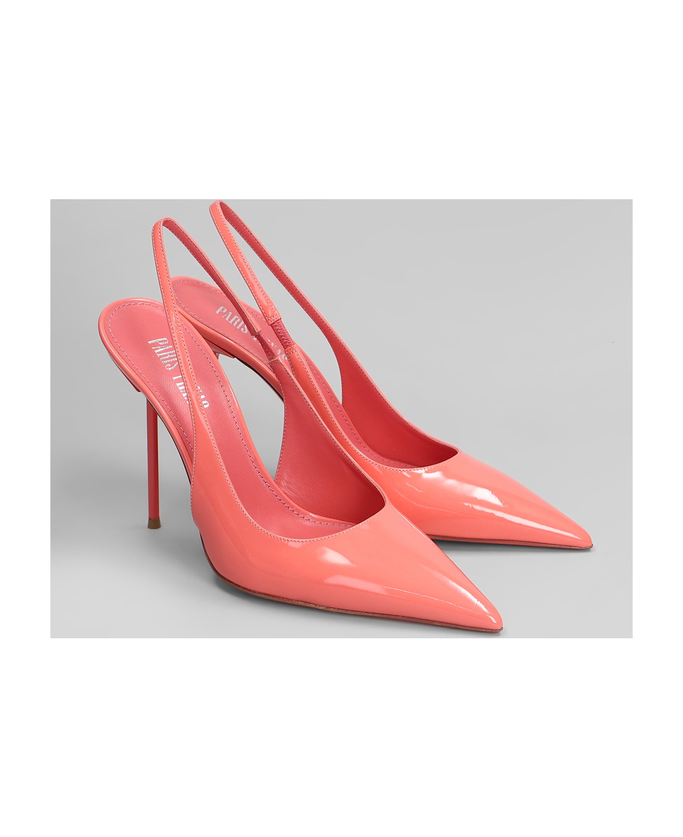 Paris Texas Lidia Slingback Pumps In Rose-pink Patent Leather - rose-pink