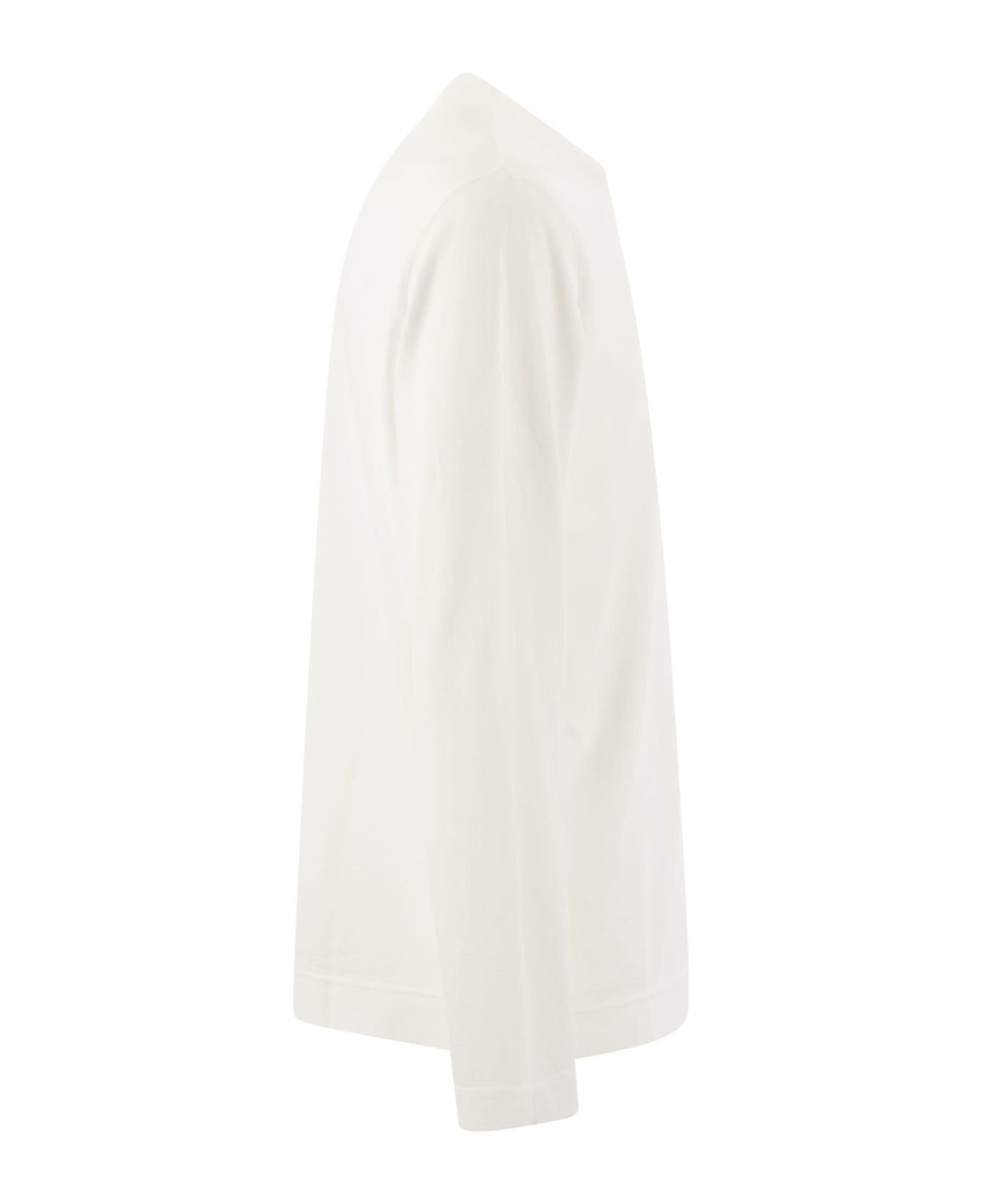 Fedeli Long-sleeved Cotton T-shirt - White シャツ