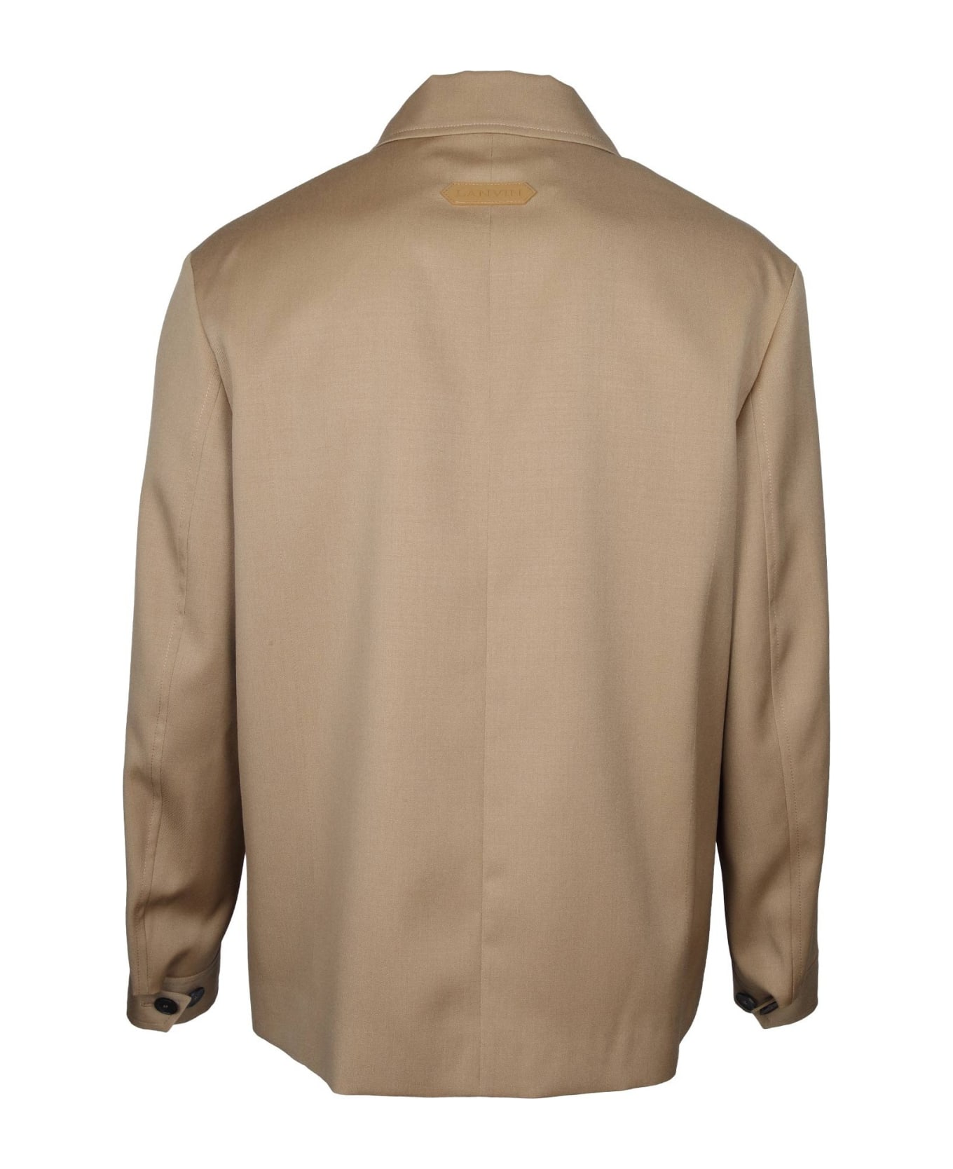 Lanvin Wool Jacket With Zip Desert Color - Desert ジャケット
