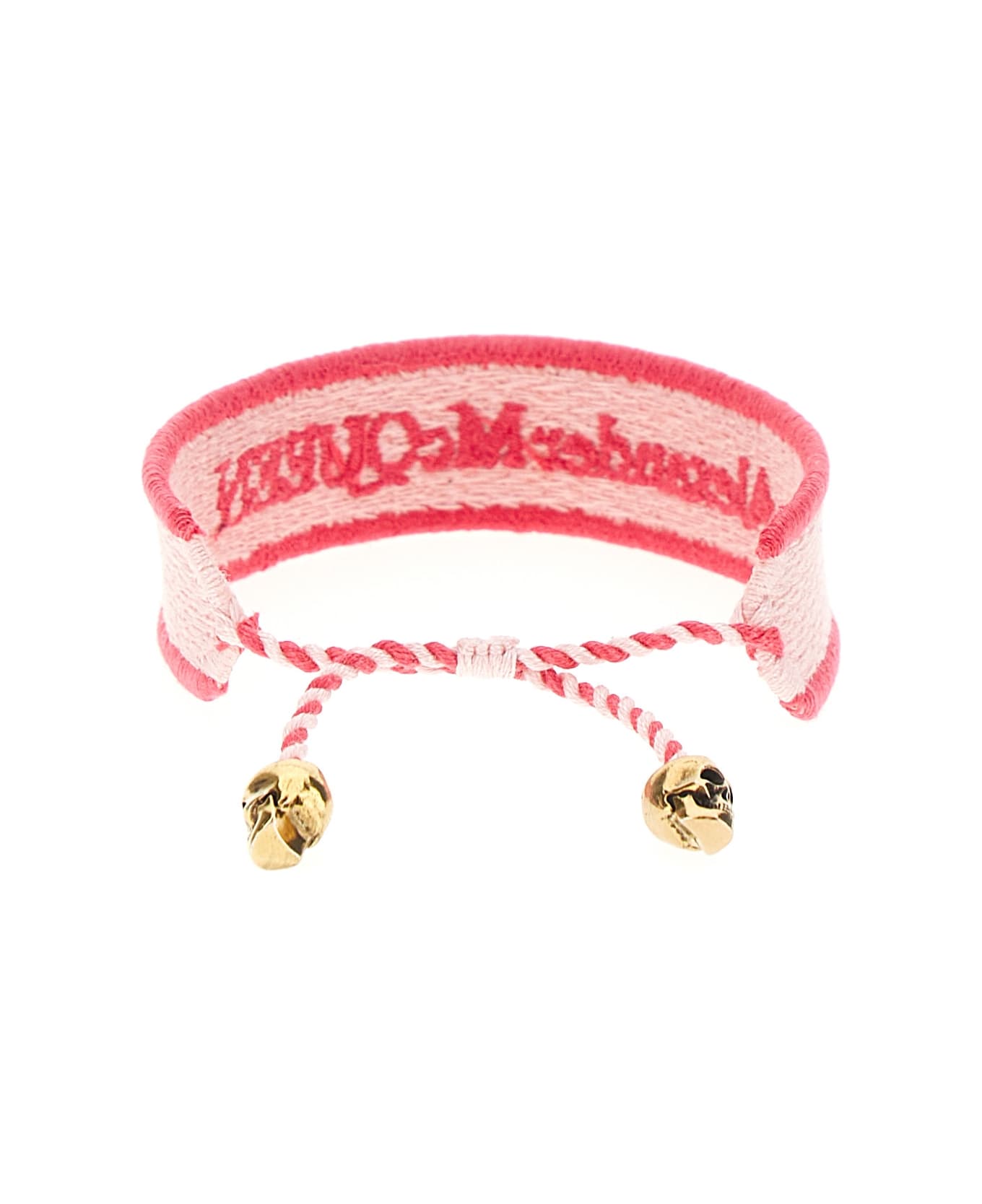 Alexander McQueen Embroidered Logo Bracelet - Pink ブレスレット