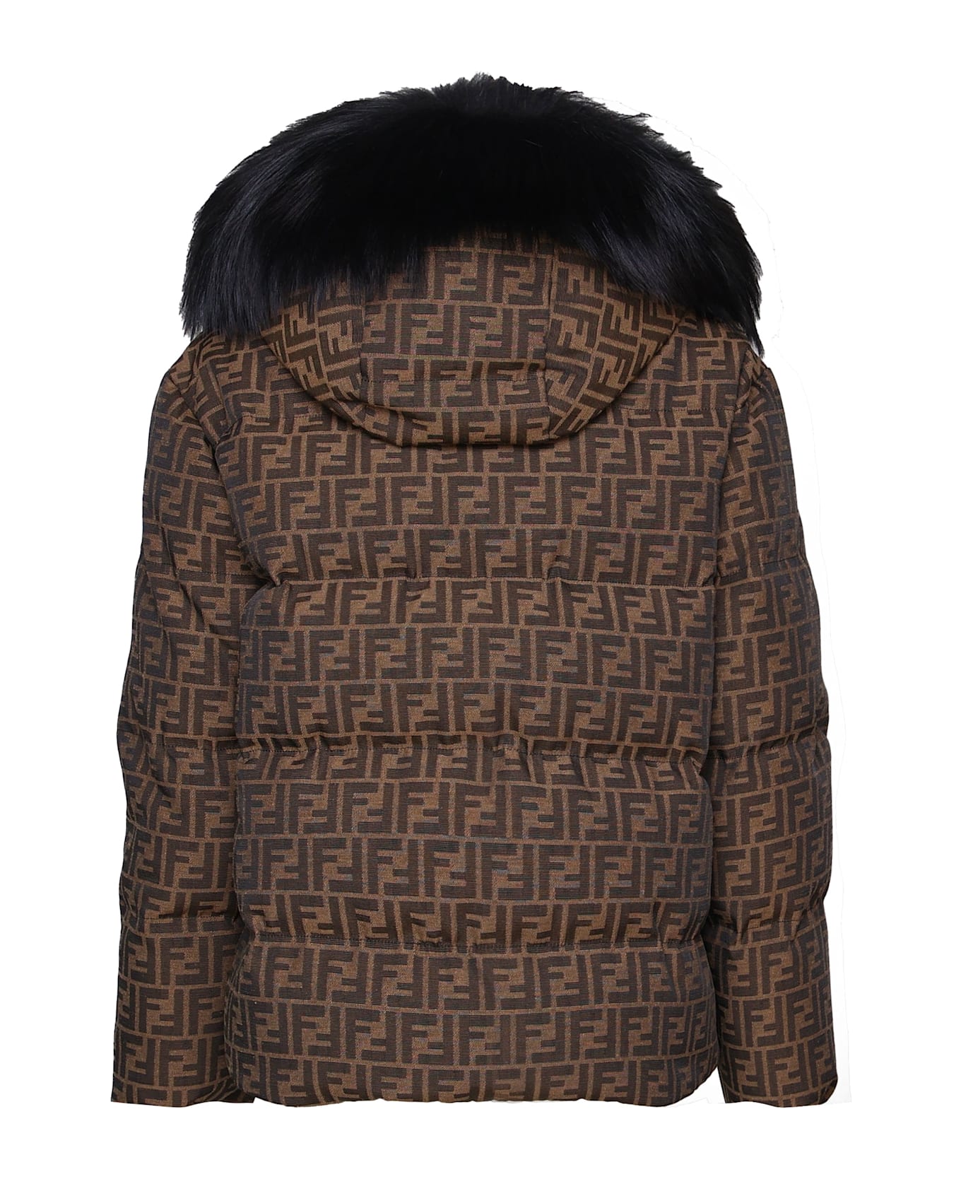 Fendi Ff Ski Down Jacket - W Tobacco