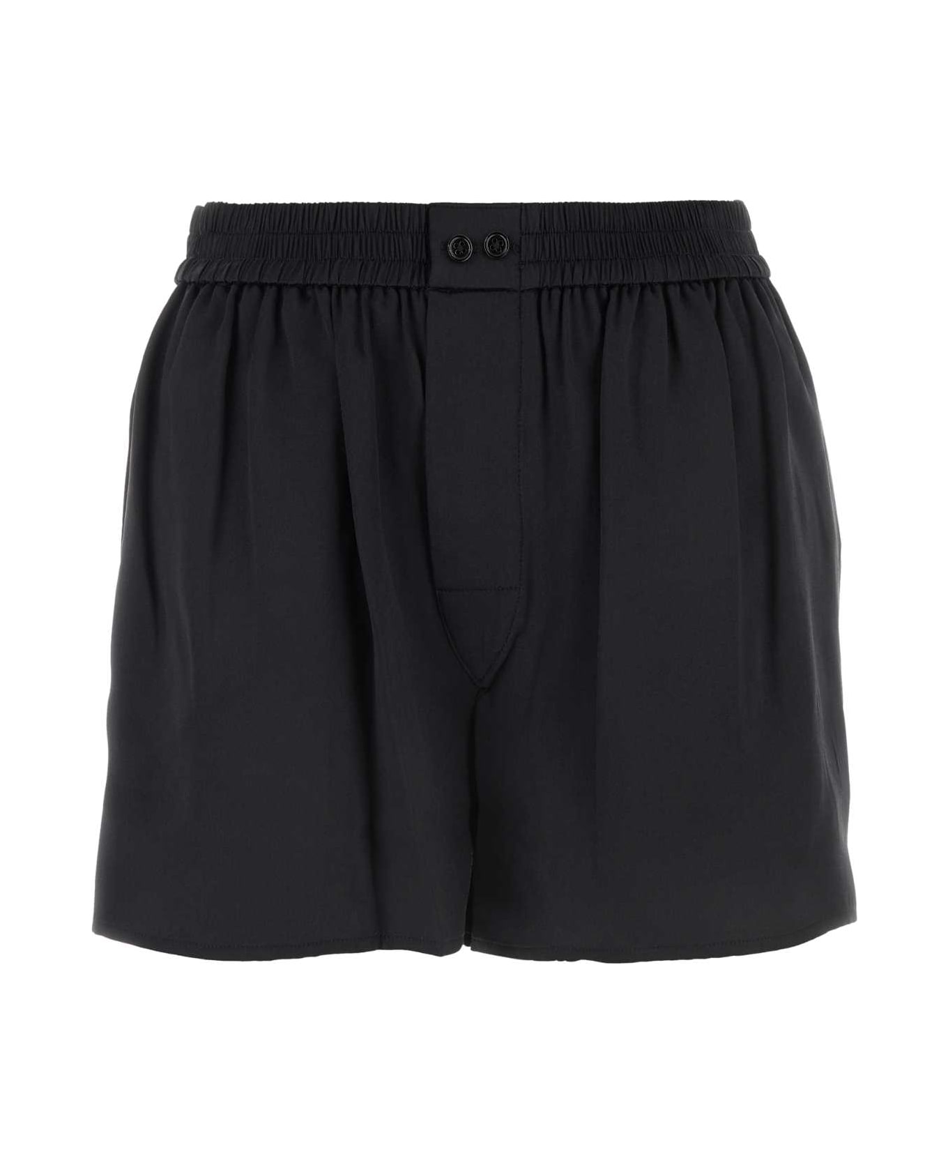 Alexander Wang Black Satin Shorts - Black