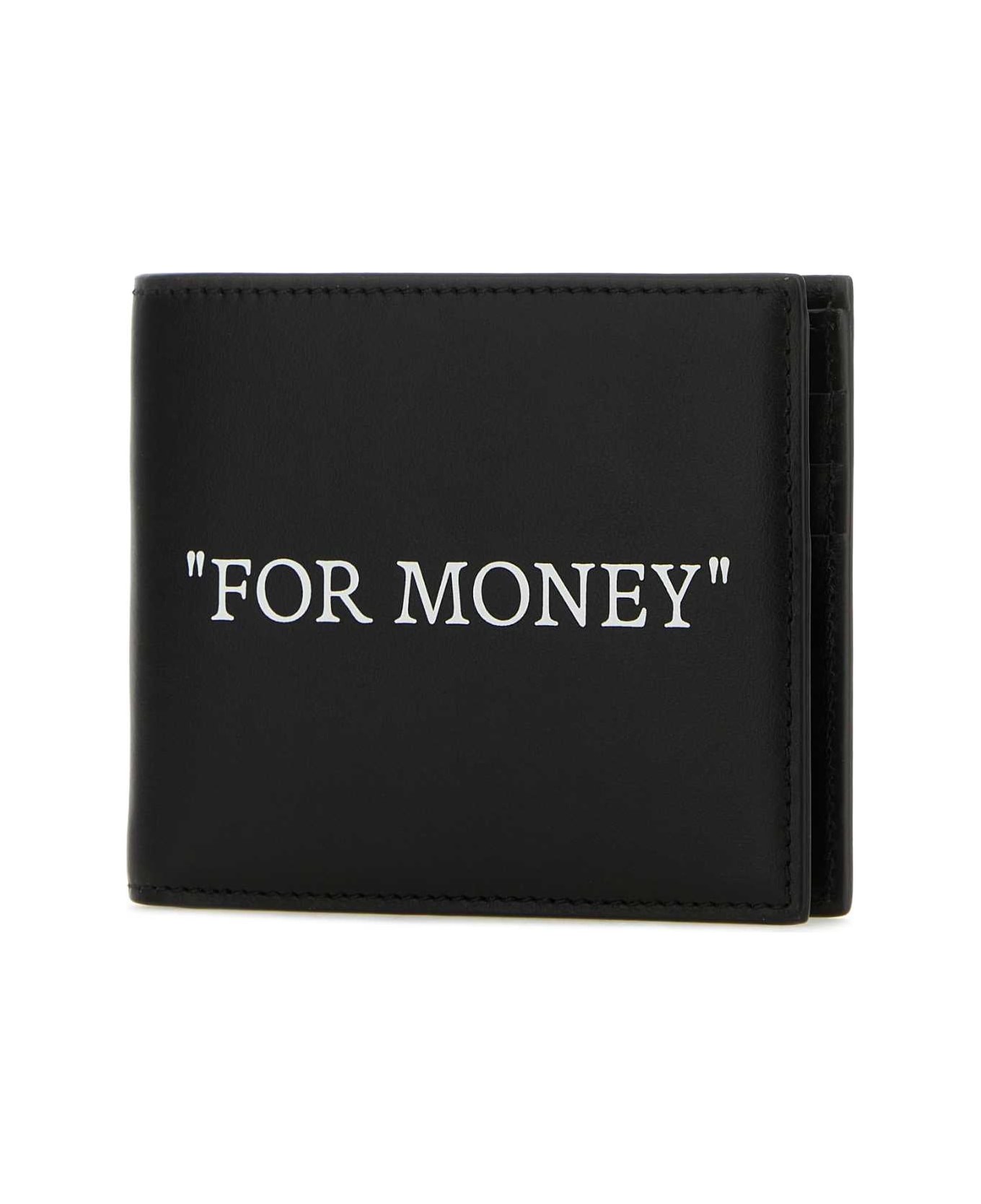 Off-White Black Leather Wallet - 1001