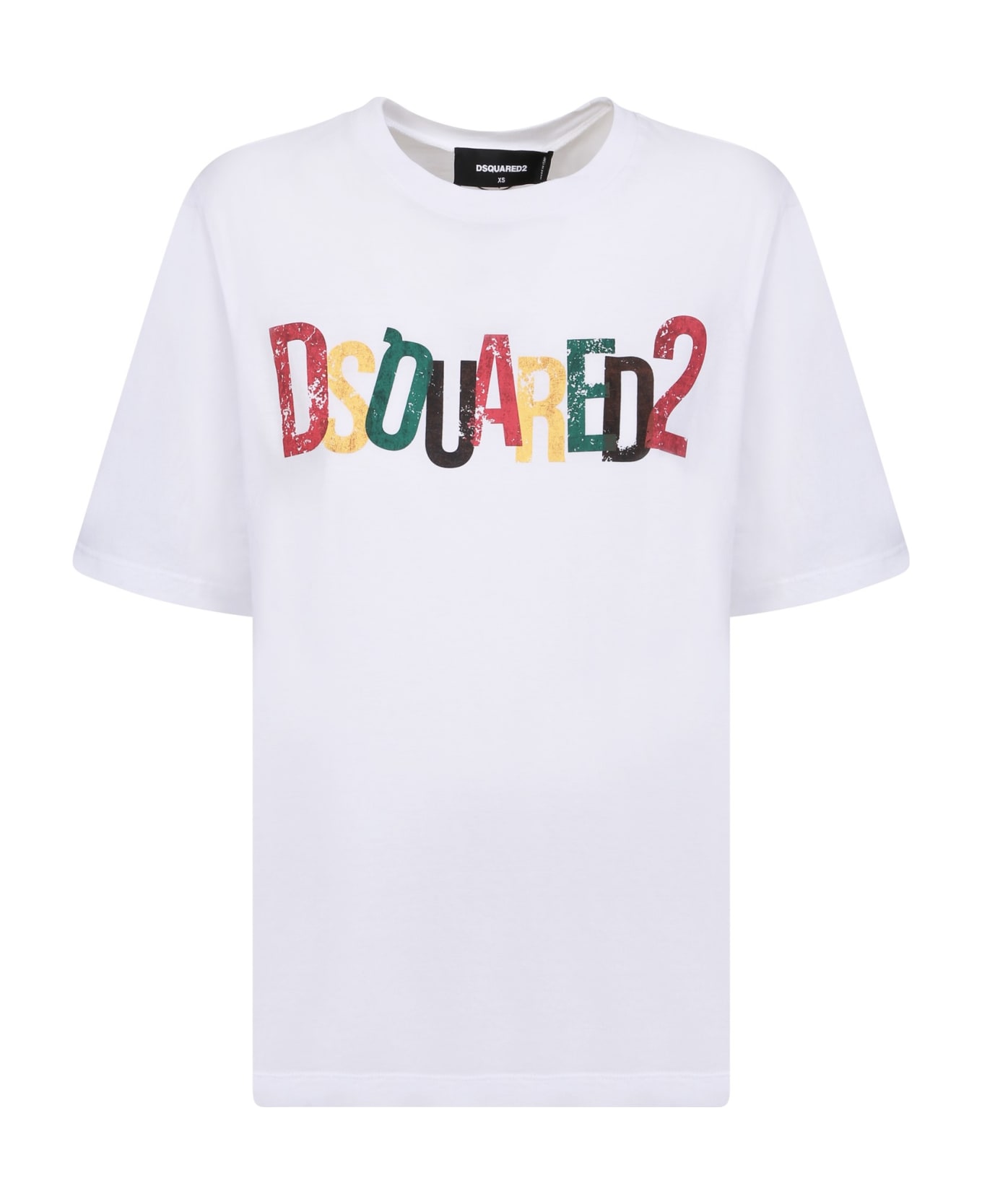 Dsquared2 White Rainbow T-shirt - White Tシャツ