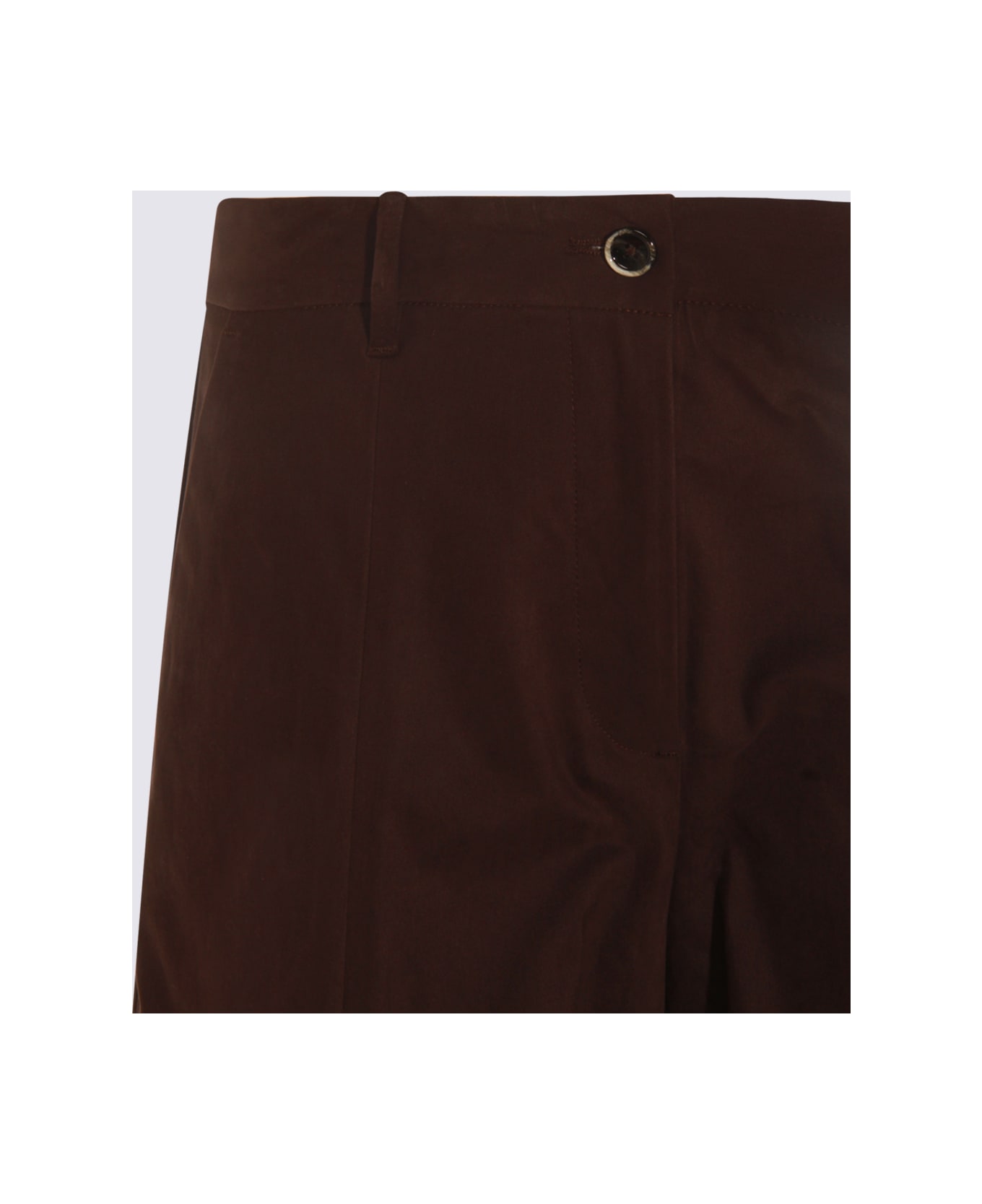 Nine in the Morning Brown Cotton Pants - Brown