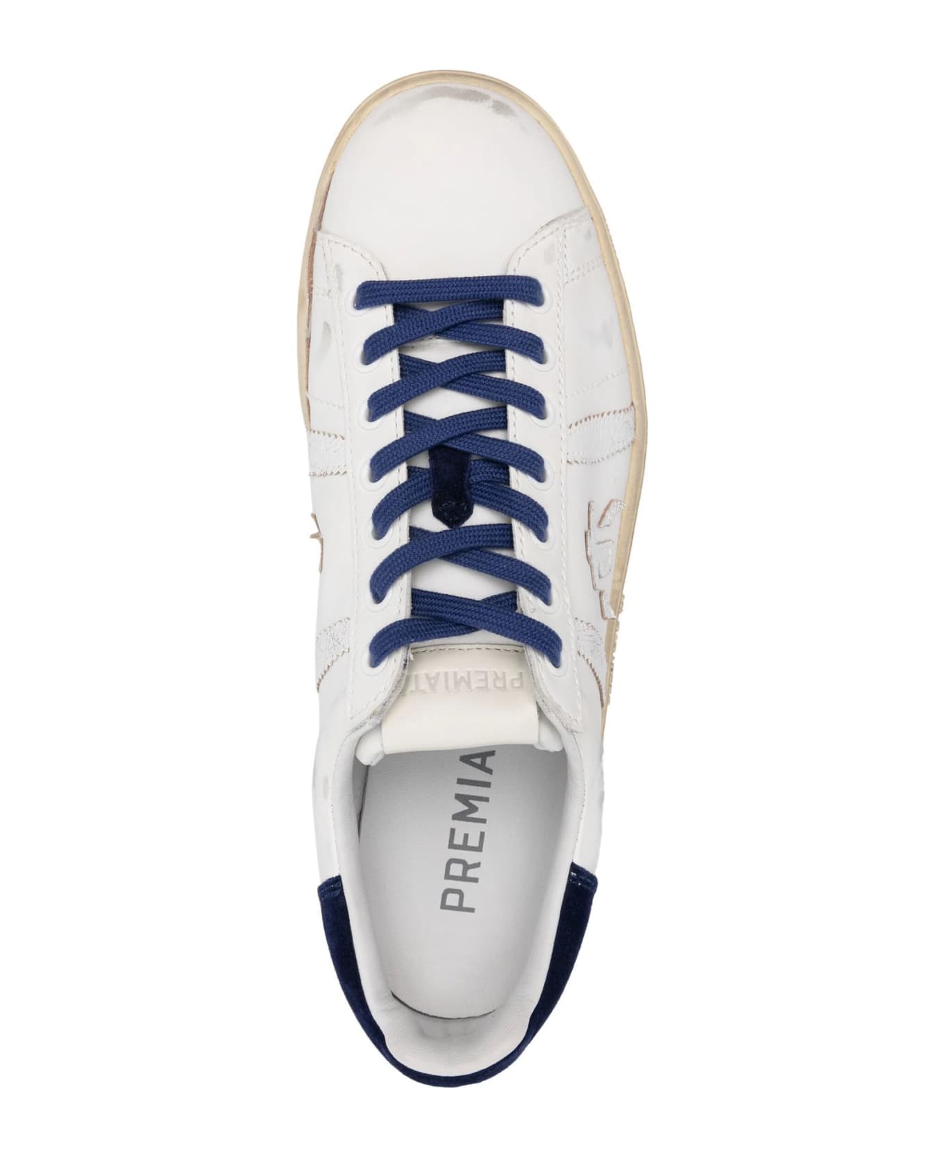 Premiata 'russell' White Leather Sneakers - Off White