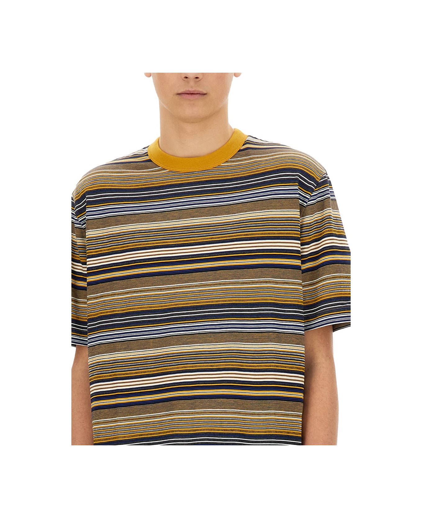 PS by Paul Smith Striped T-shirt - BROWN