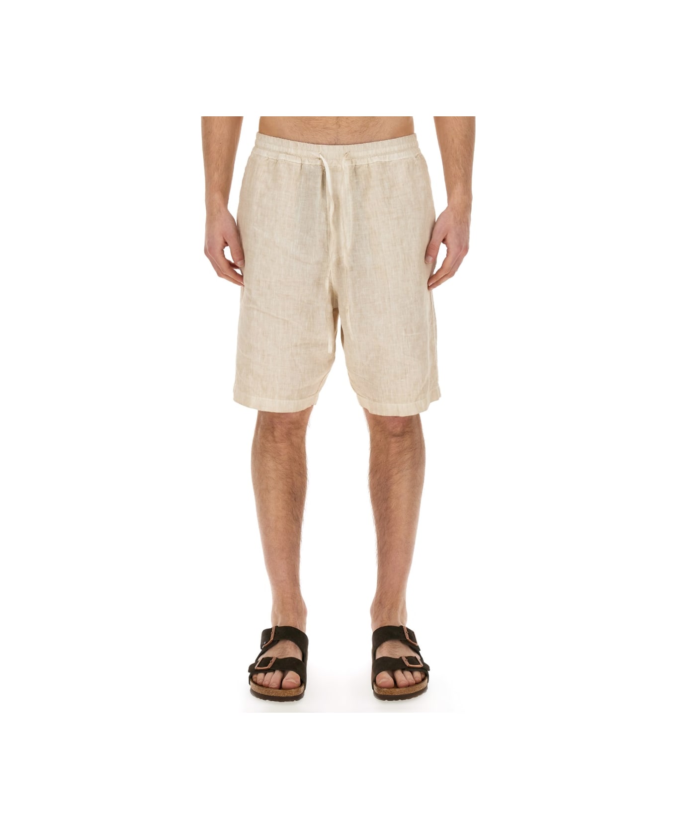 120% Lino Linen Bermuda Shorts - IVORY ショートパンツ