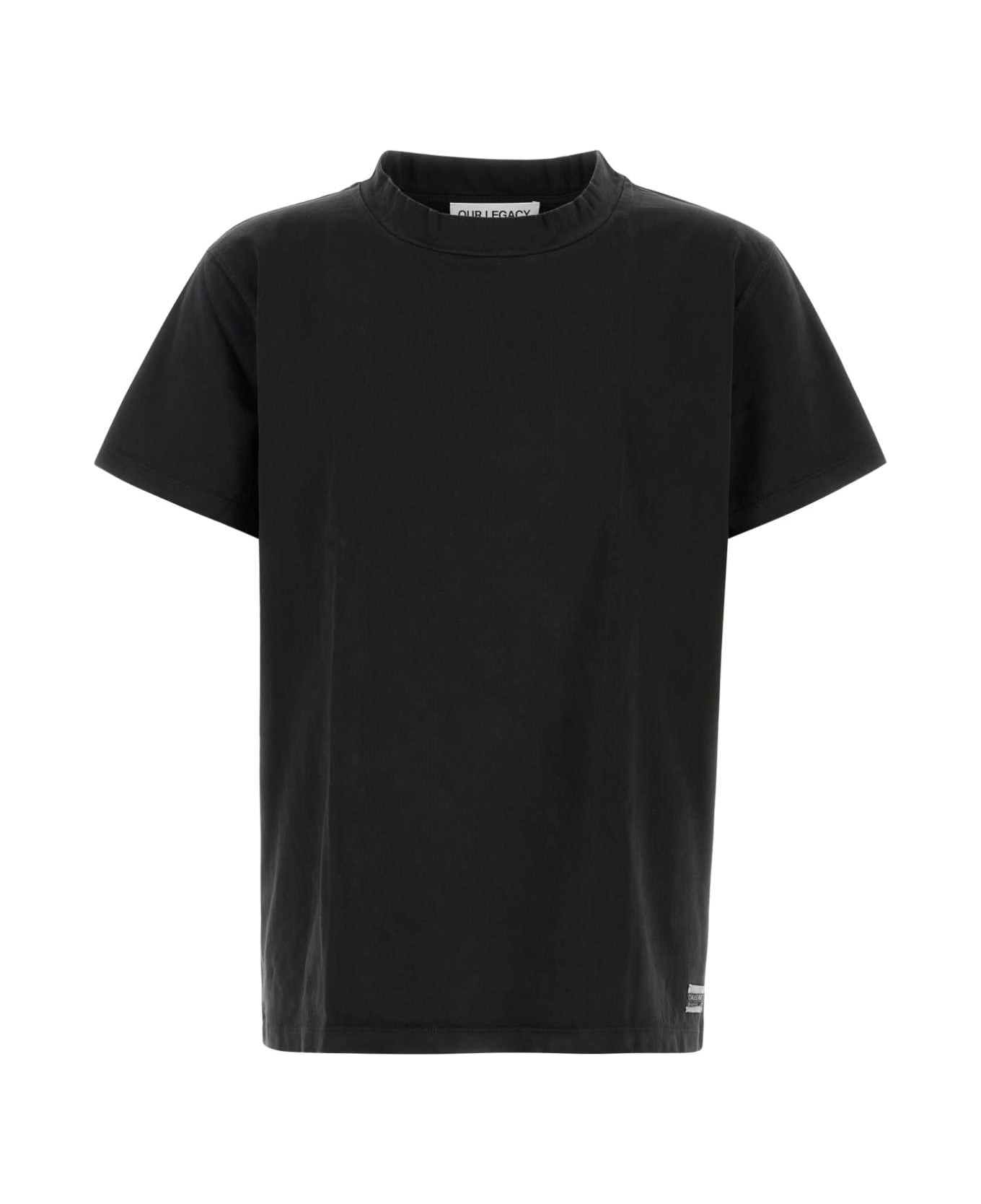 Our Legacy Slate Cotton Bliss T-shirt - WASHEDBLACKBANDJERSEY