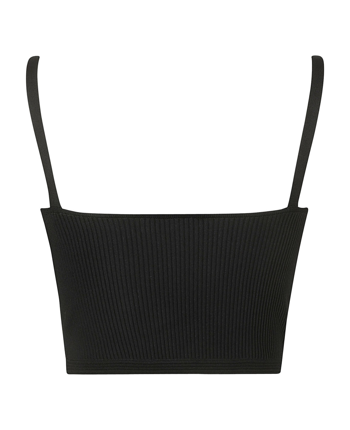 Alexander McQueen Knit Cropped Top - Black トップス