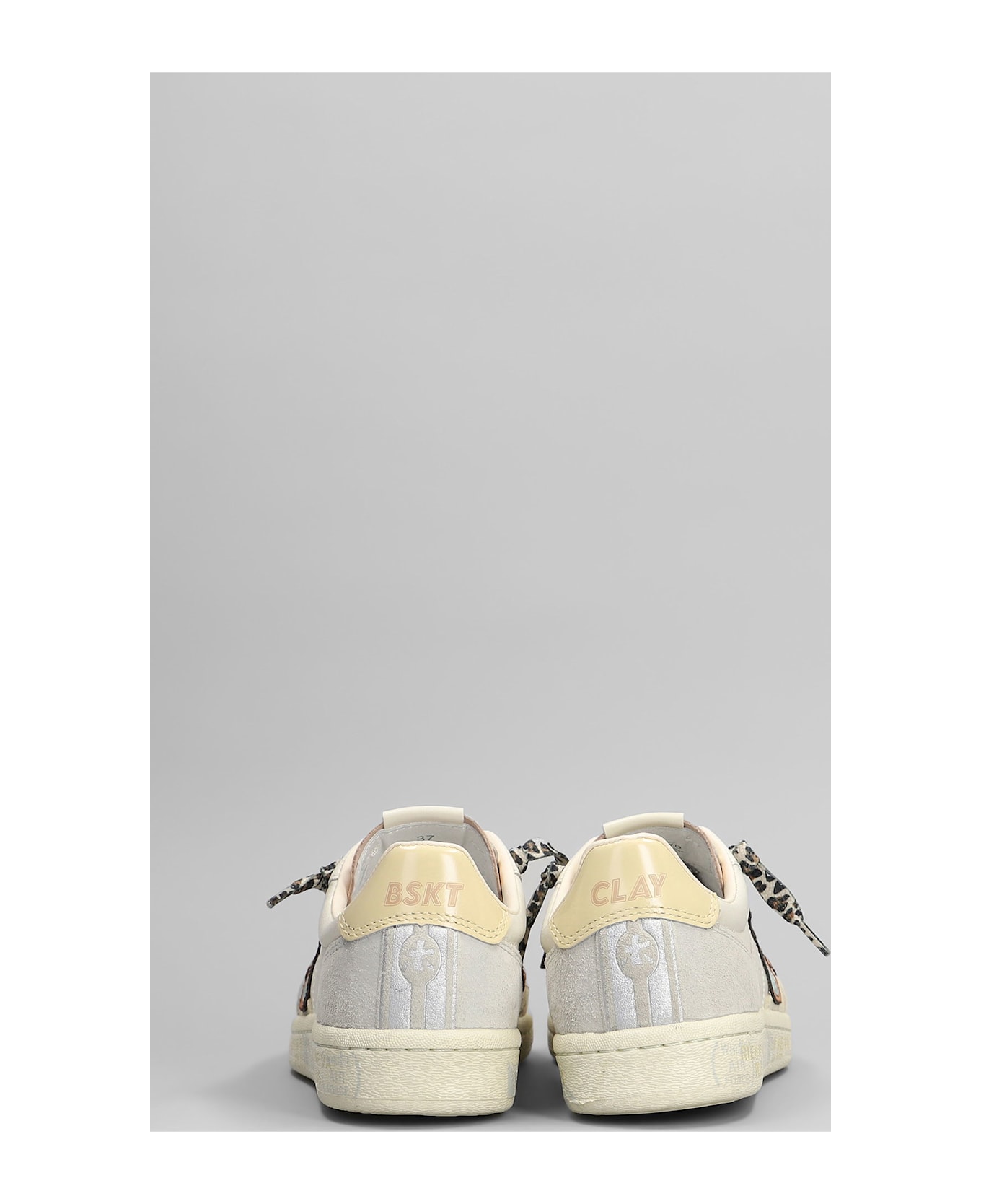 Premiata Bskt Clayd Sneakers In Beige Leather - beige