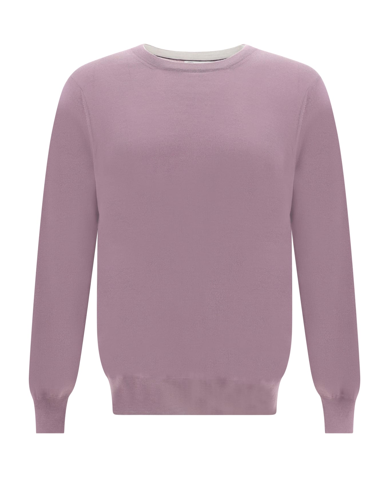 Brunello Cucinelli Fleece Wool Sweater - Malva+nebbia