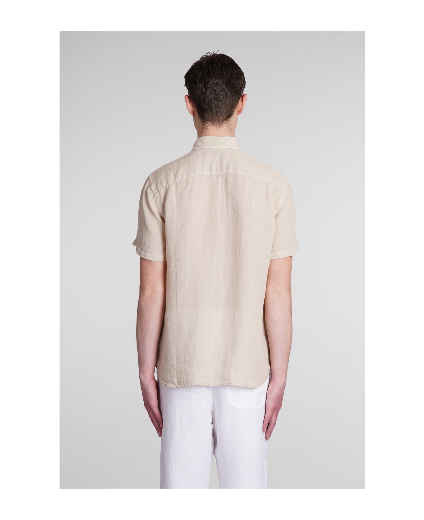 120% Lino Shirt In Beige Linen - beige シャツ