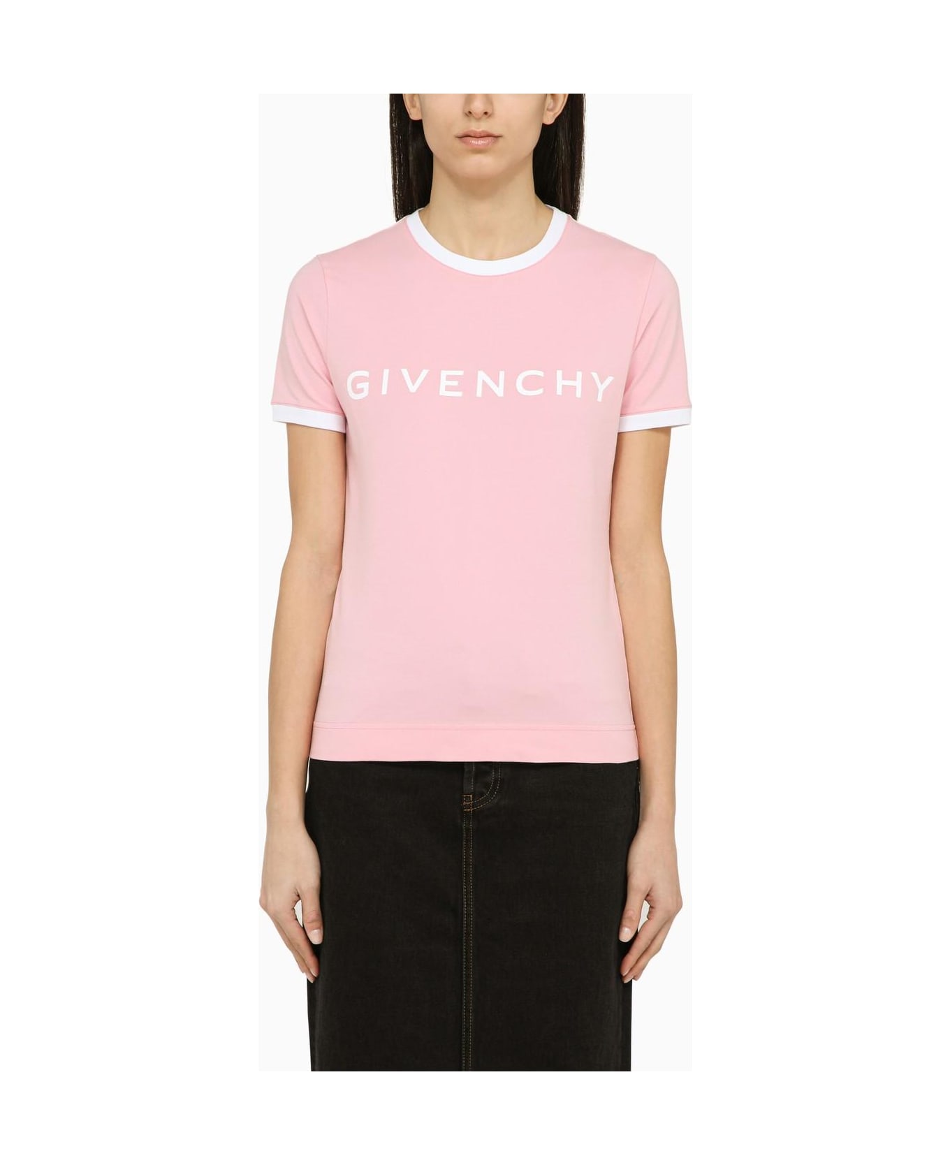 Givenchy Crew-neck T-shirt With Logo - rose-pink Tシャツ