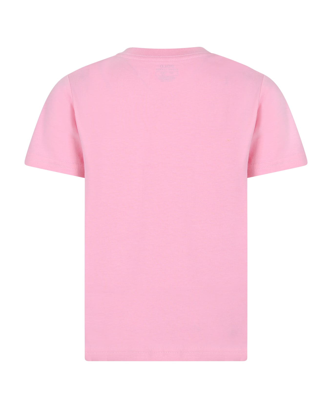 Ralph Lauren Pink T-shirt For Girl With Pony - Pink