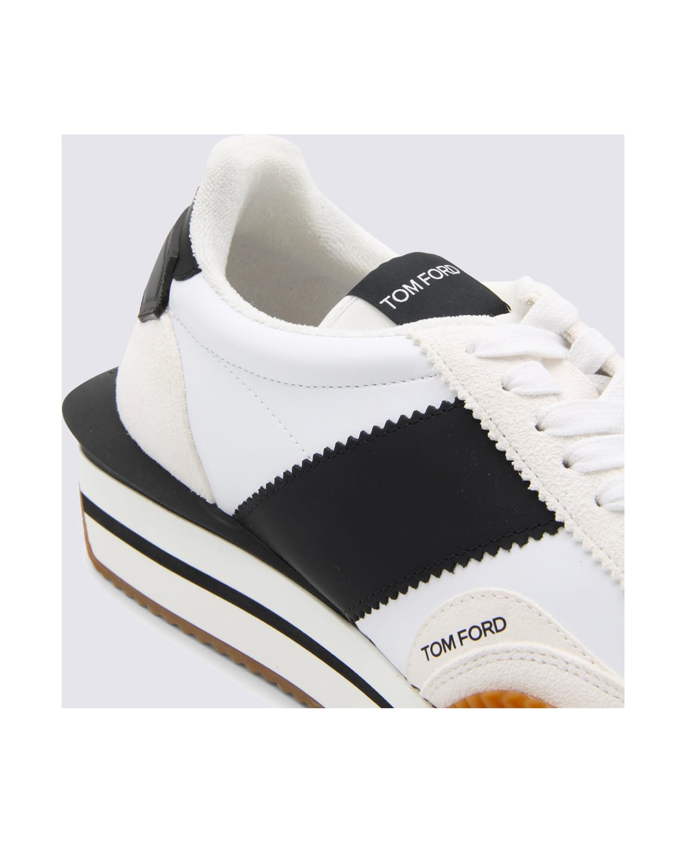 Tom Ford White Leather Sneakers - White