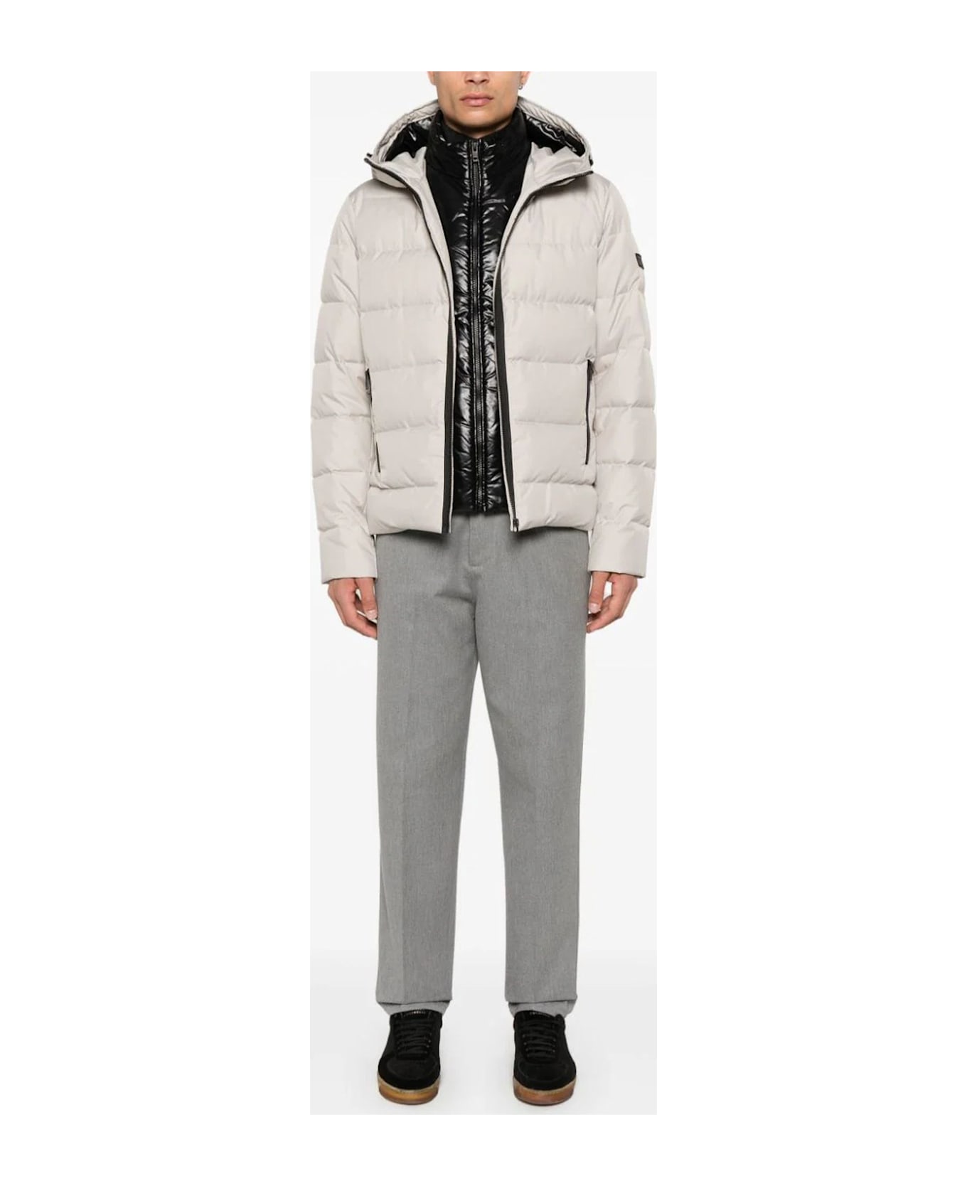 Fay Double Front Down Jacket - Ivory