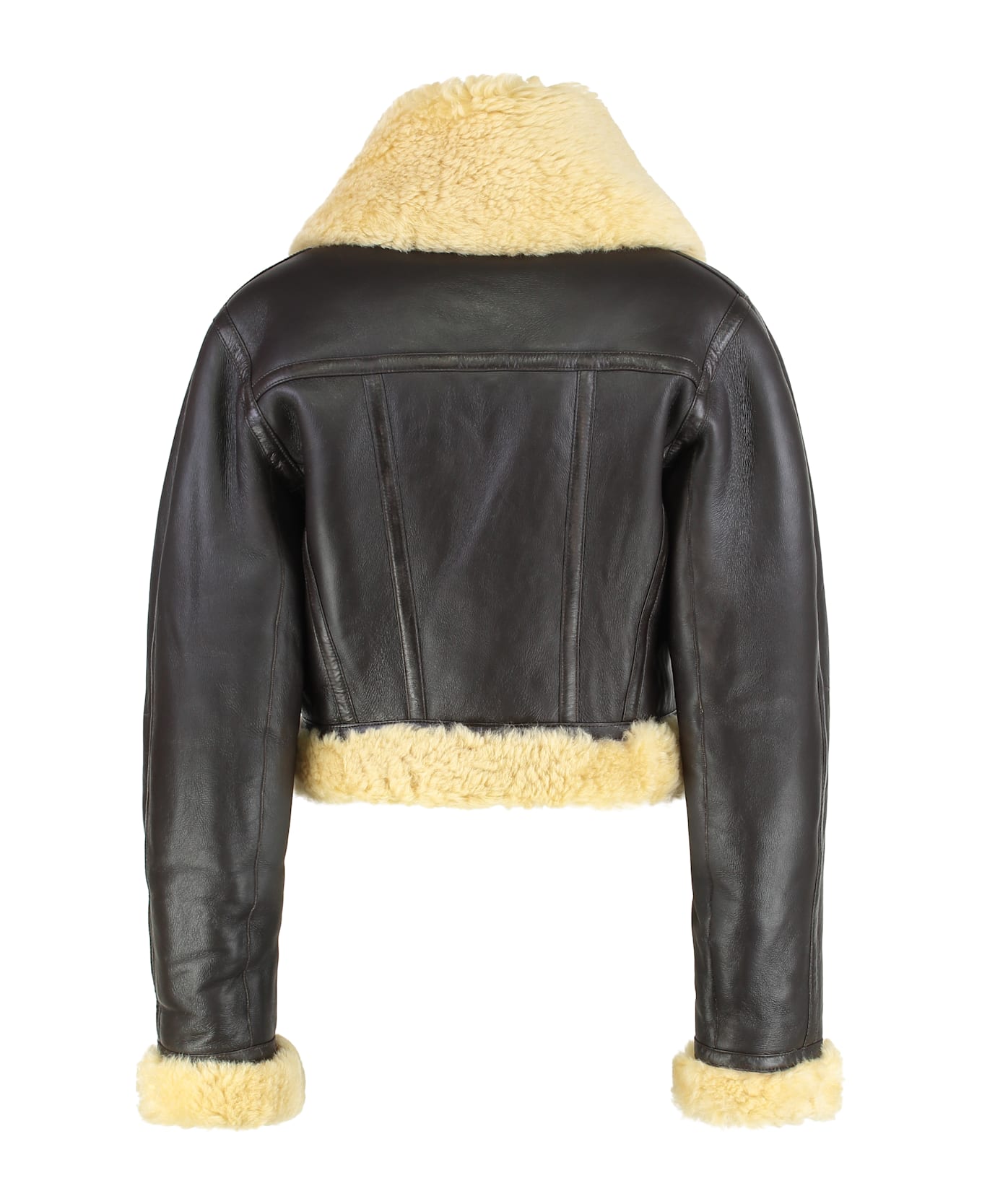 Jacquemus Aviator Jacket In Leather - brown