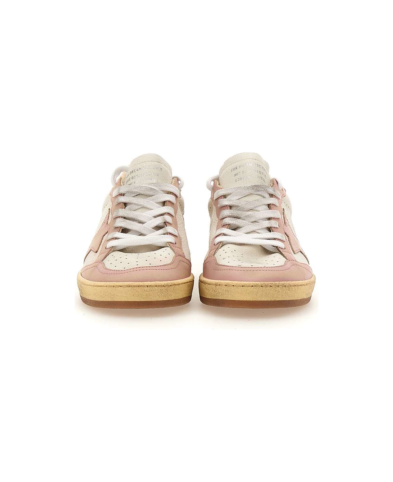 Golden Goose Ball Star Leather Sneakers - White/Pink