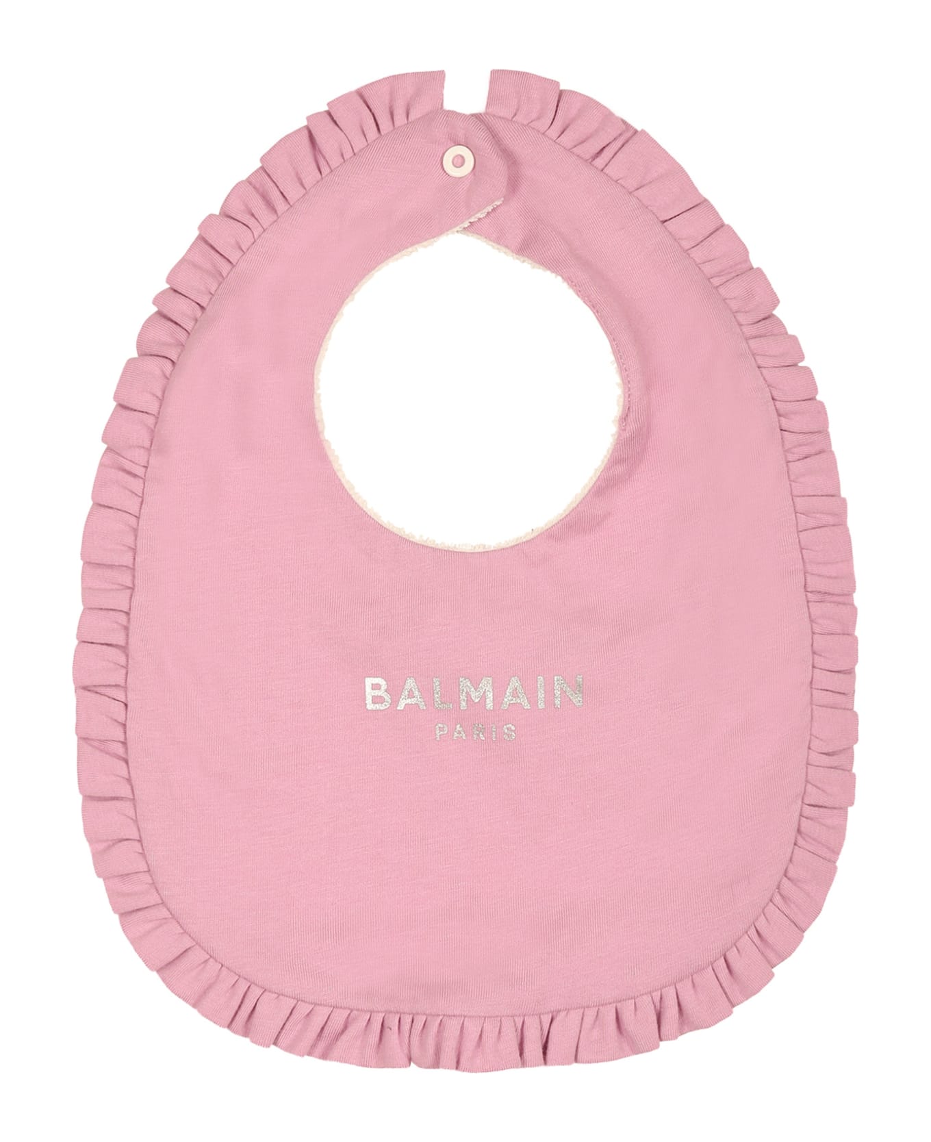Balmain Purple Set For Baby Girl With Logo - Viola ボディスーツ＆セットアップ