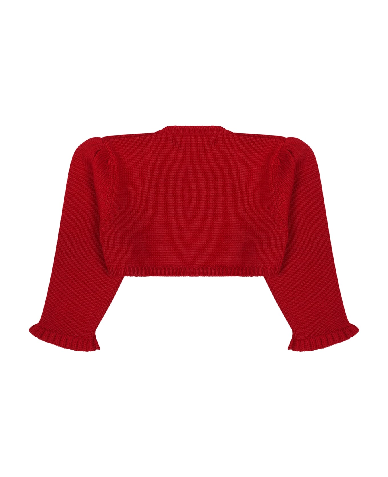 La stupenderia Red Cardigan For Baby Girl - Red