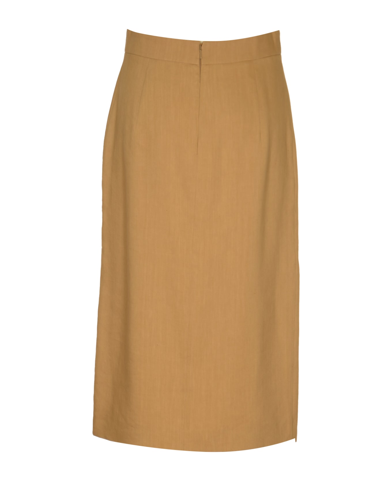 Alberta Ferretti Straight Back Zip Skirt - Beige スカート