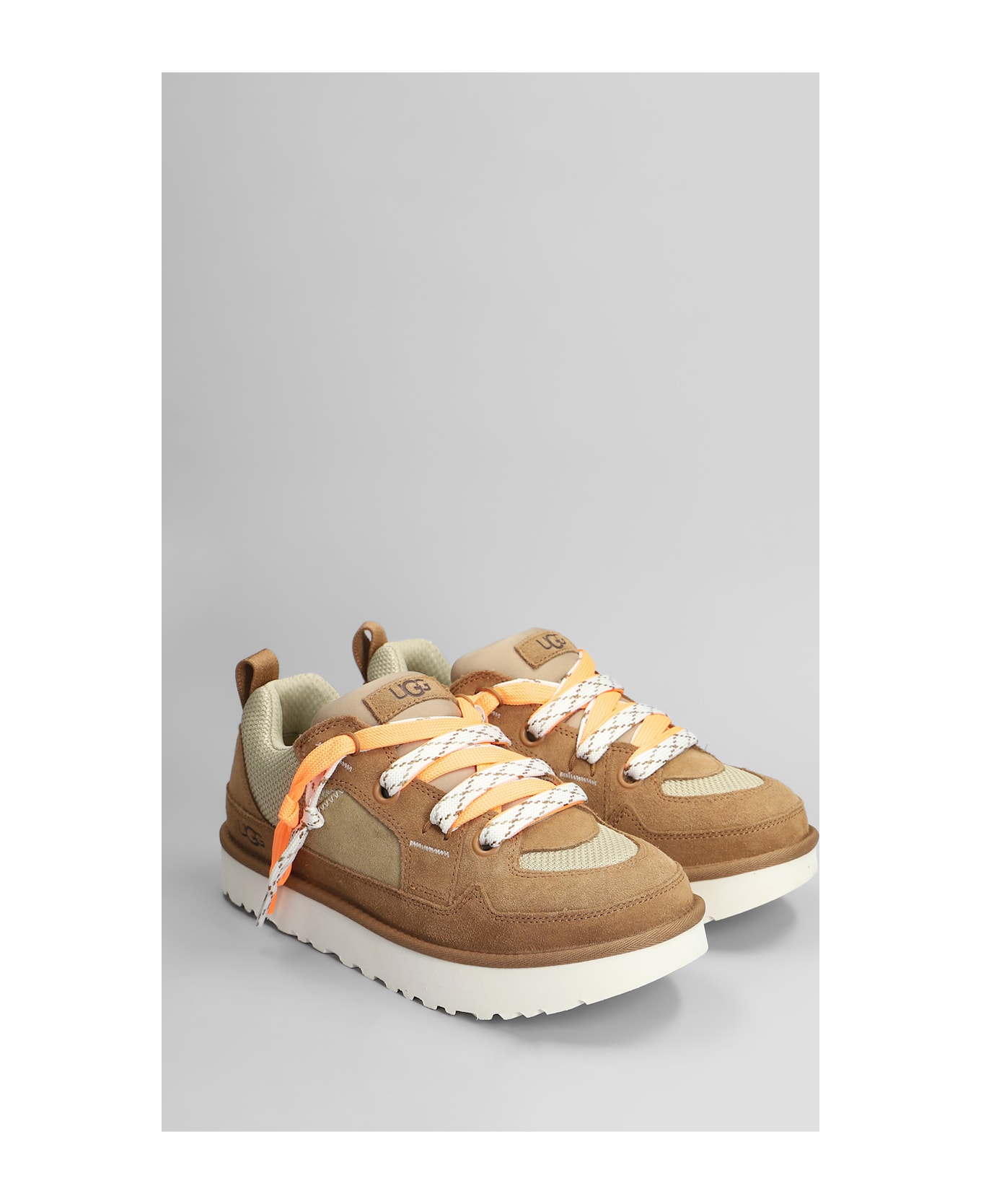 UGG Lo Lowmel Sneakers In Leather Color Suede And Fabric - leather color