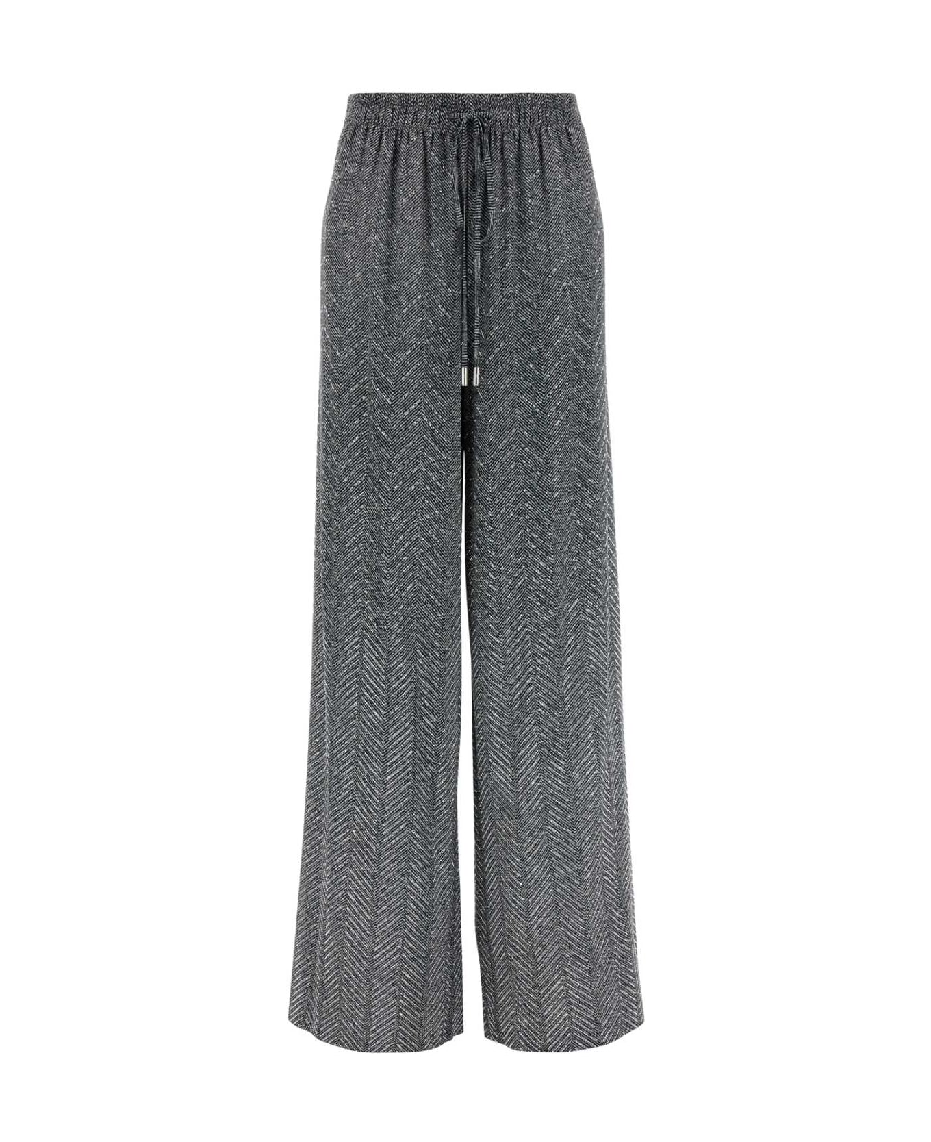 Ermanno Scervino Printed Viscose Wide-leg Pant - GRIGIO
