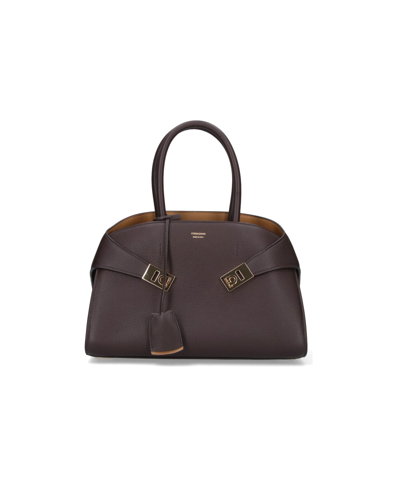 Ferragamo Medium Handbag "hug" - Brown