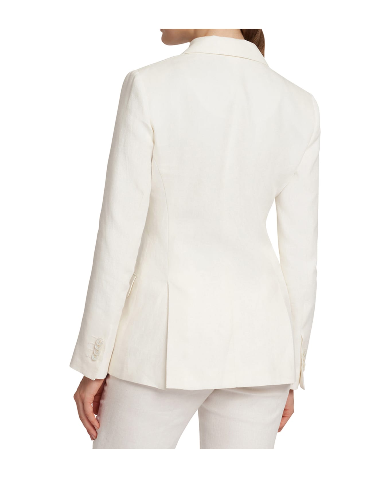 Kiton Jacket Linen - WHITE