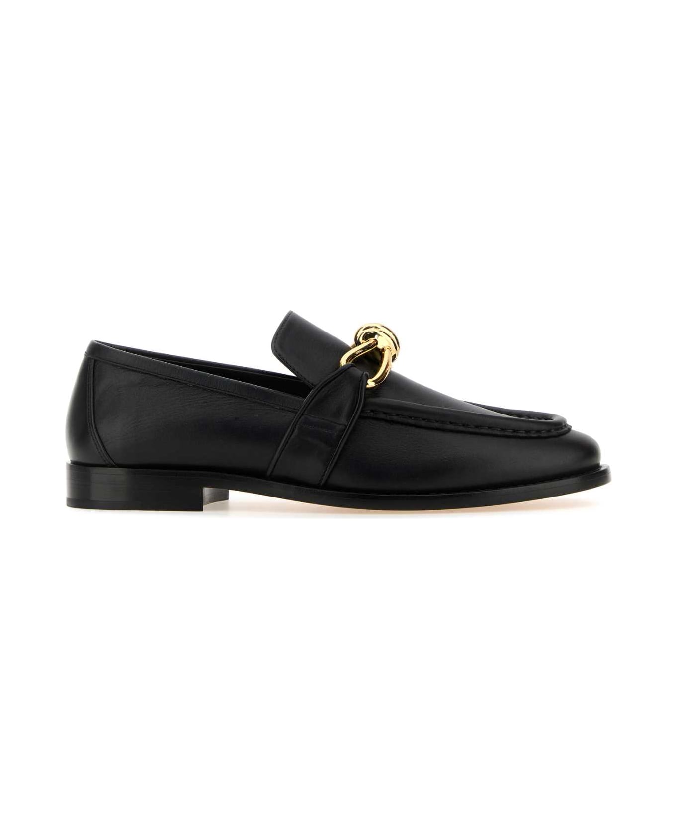 Bottega Veneta Black Leather Astaire Loafers - Black