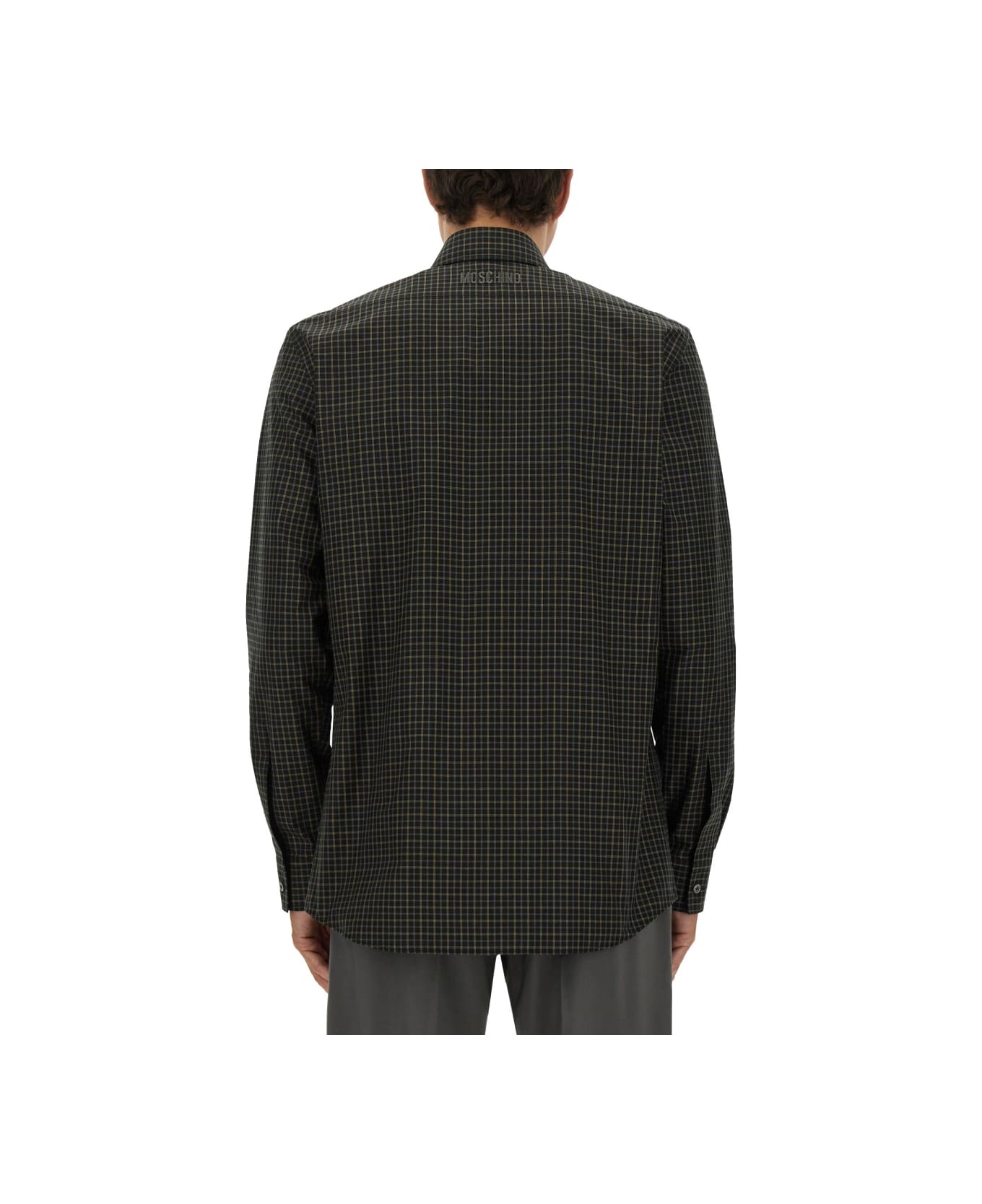 Moschino Shirt With Goose Embroidery - GREY