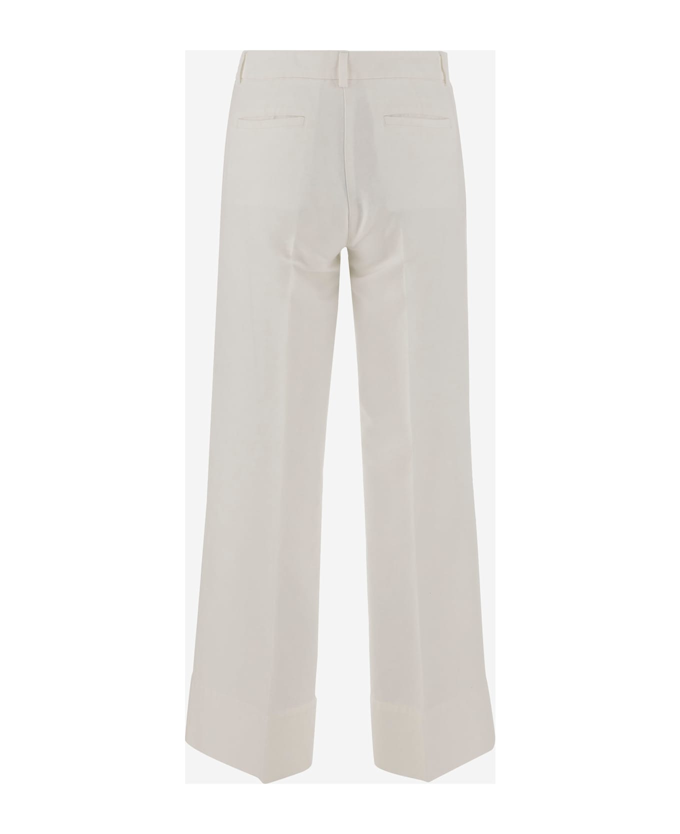 QL2 Linen And Cotton Pants - White