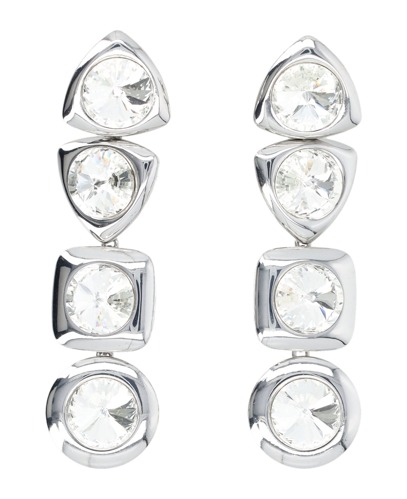 AREA Crystal Drop Earrings - SILVER