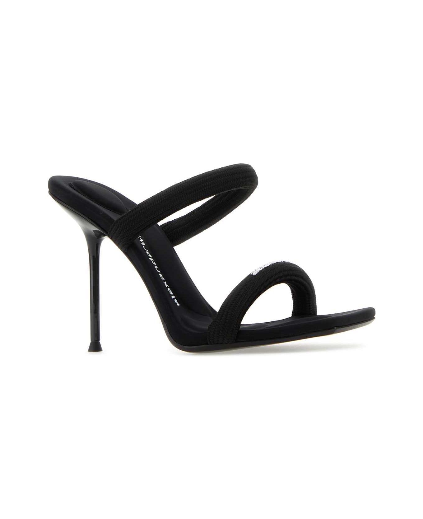 Alexander Wang Black Fabric Mules - BLACK