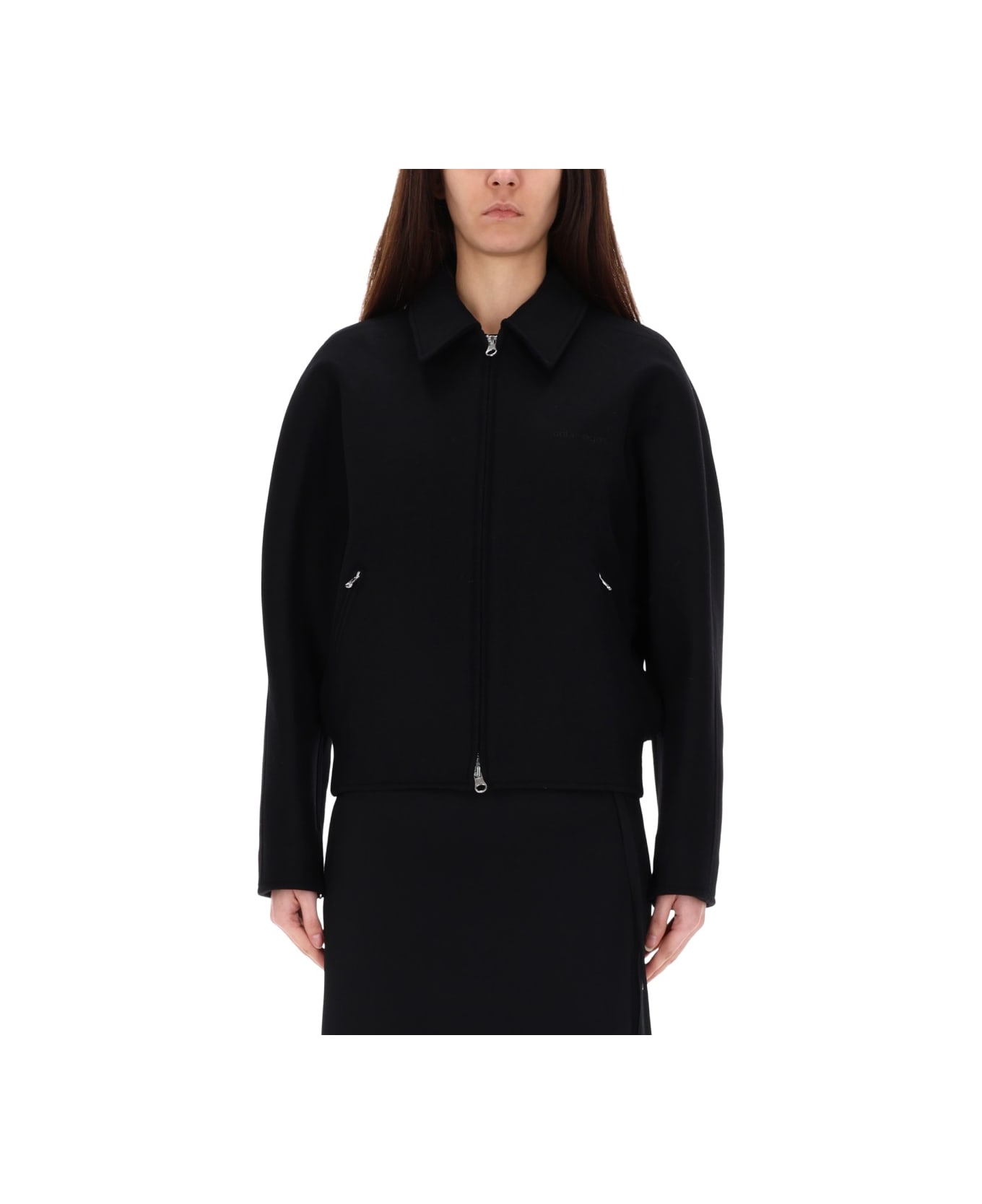 Courrèges Wool Bomber Jacket - BLACK