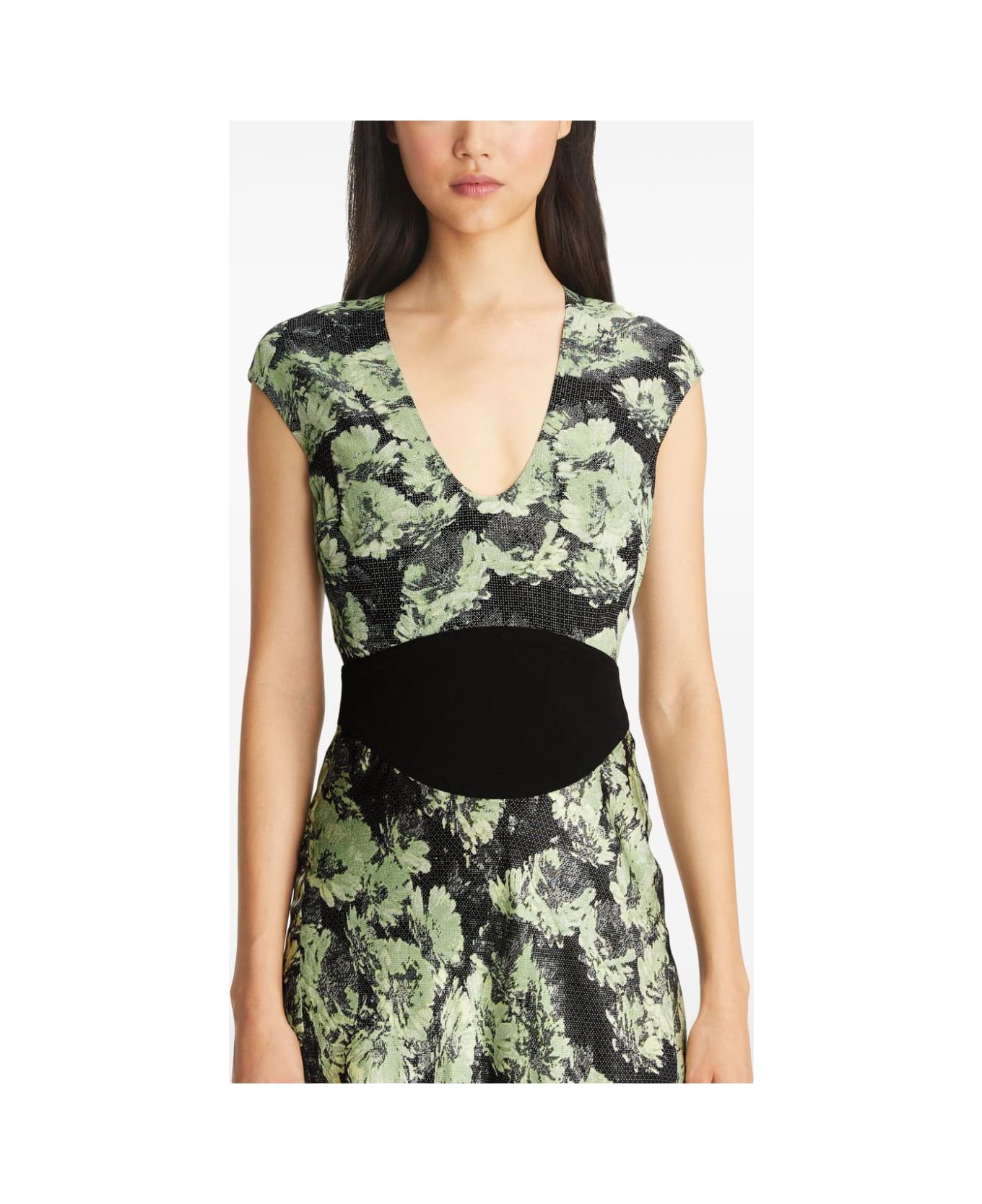 Tory Burch Printed Midi Dress - Green