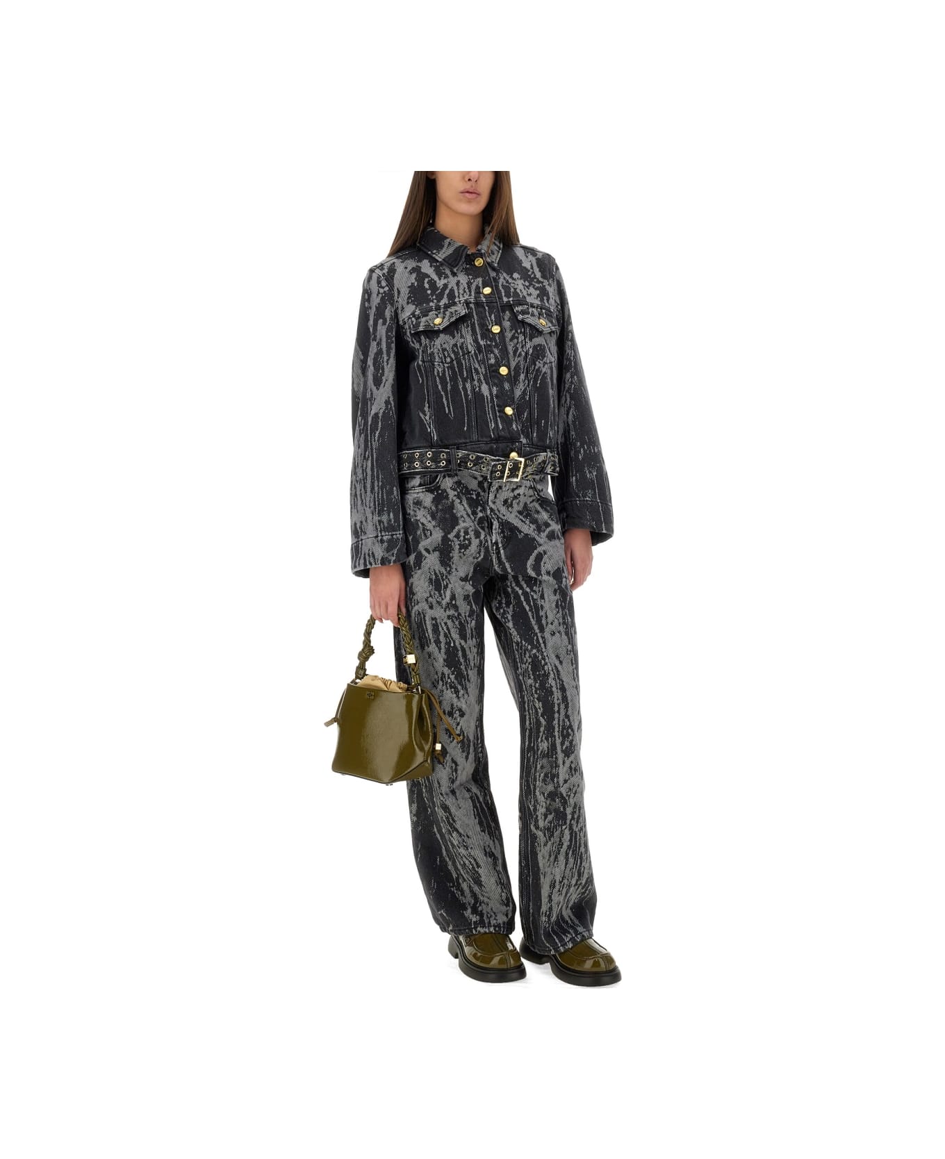Ganni Heavy Denim Jacket - BLACK