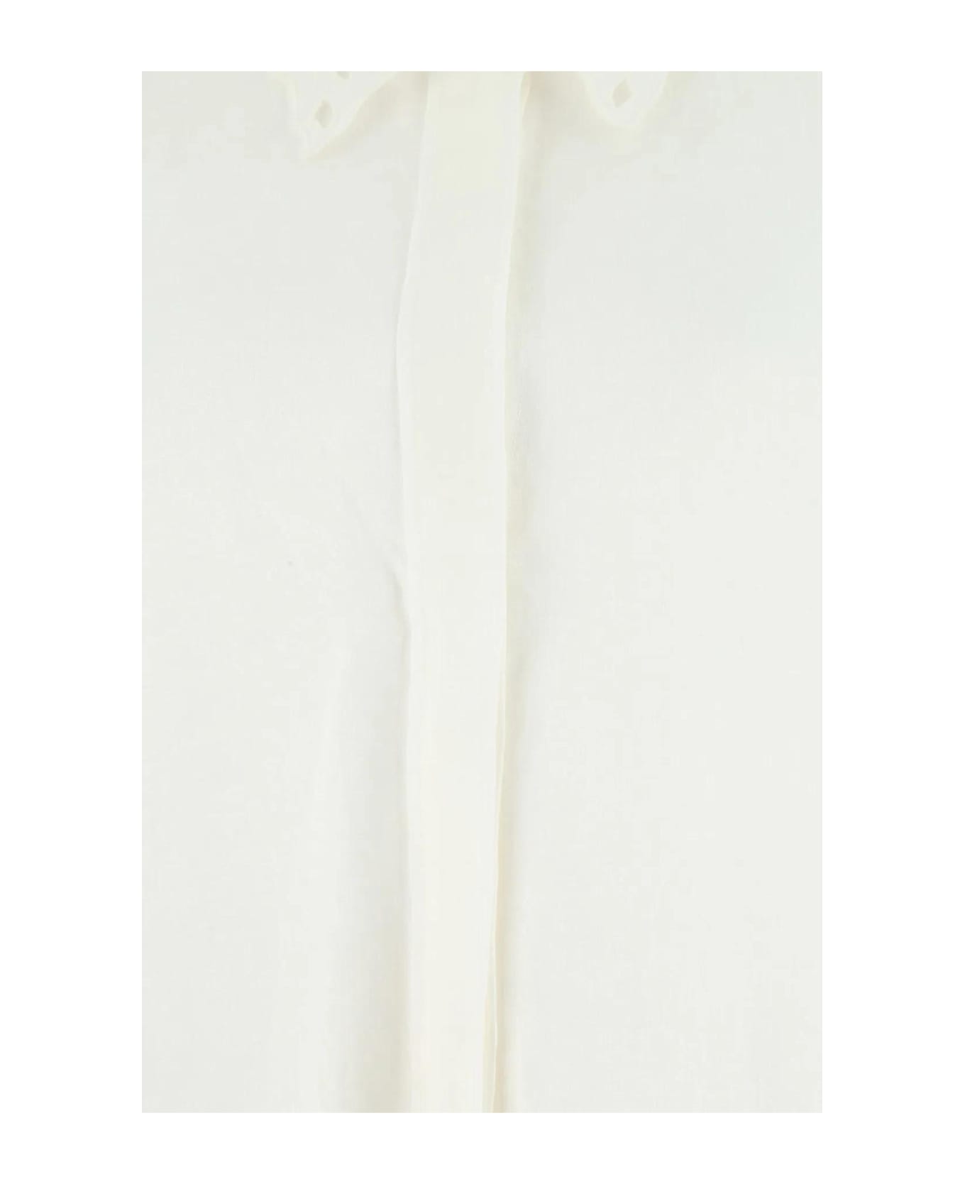 Chloé Ivory Linen Oversize Shirt - 107