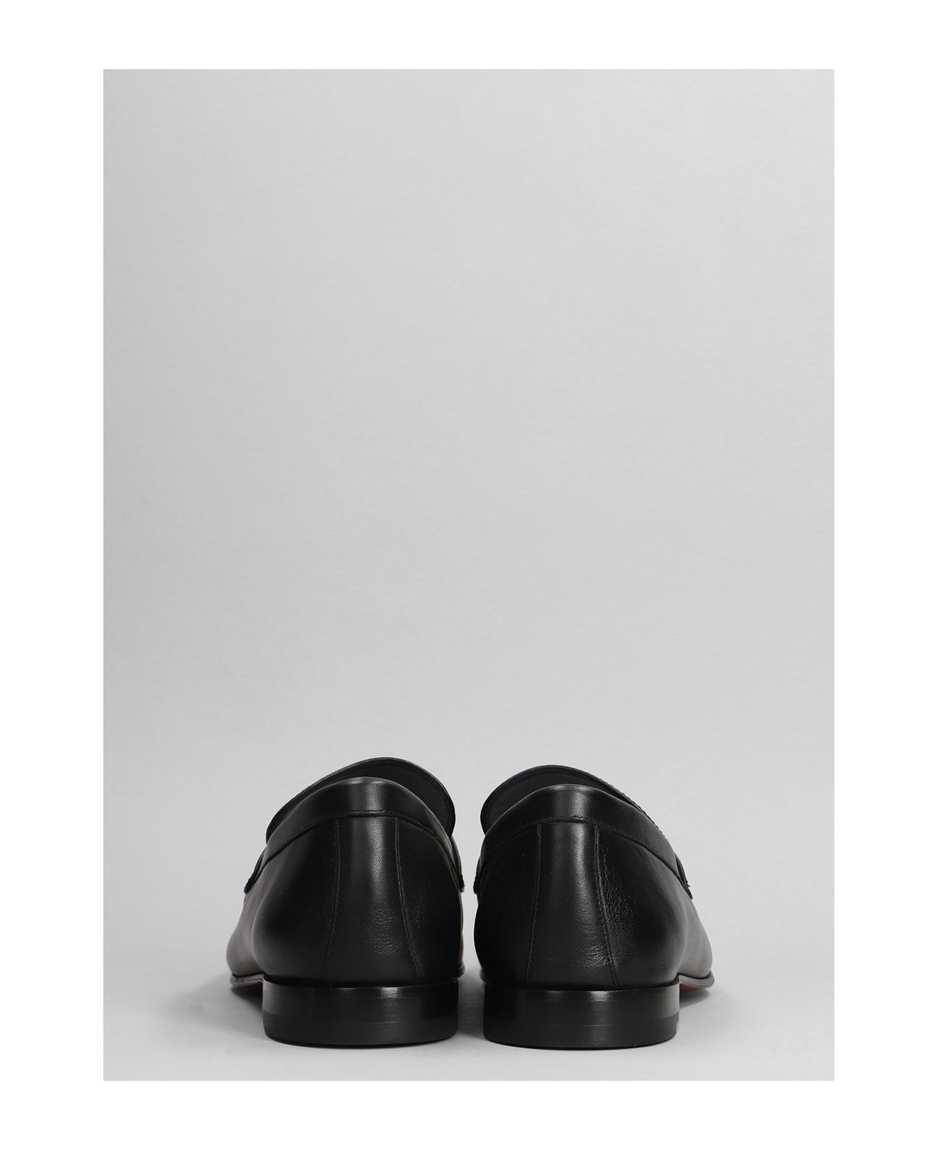 Christian Louboutin Mj Moc Loafers In Black Leather - black