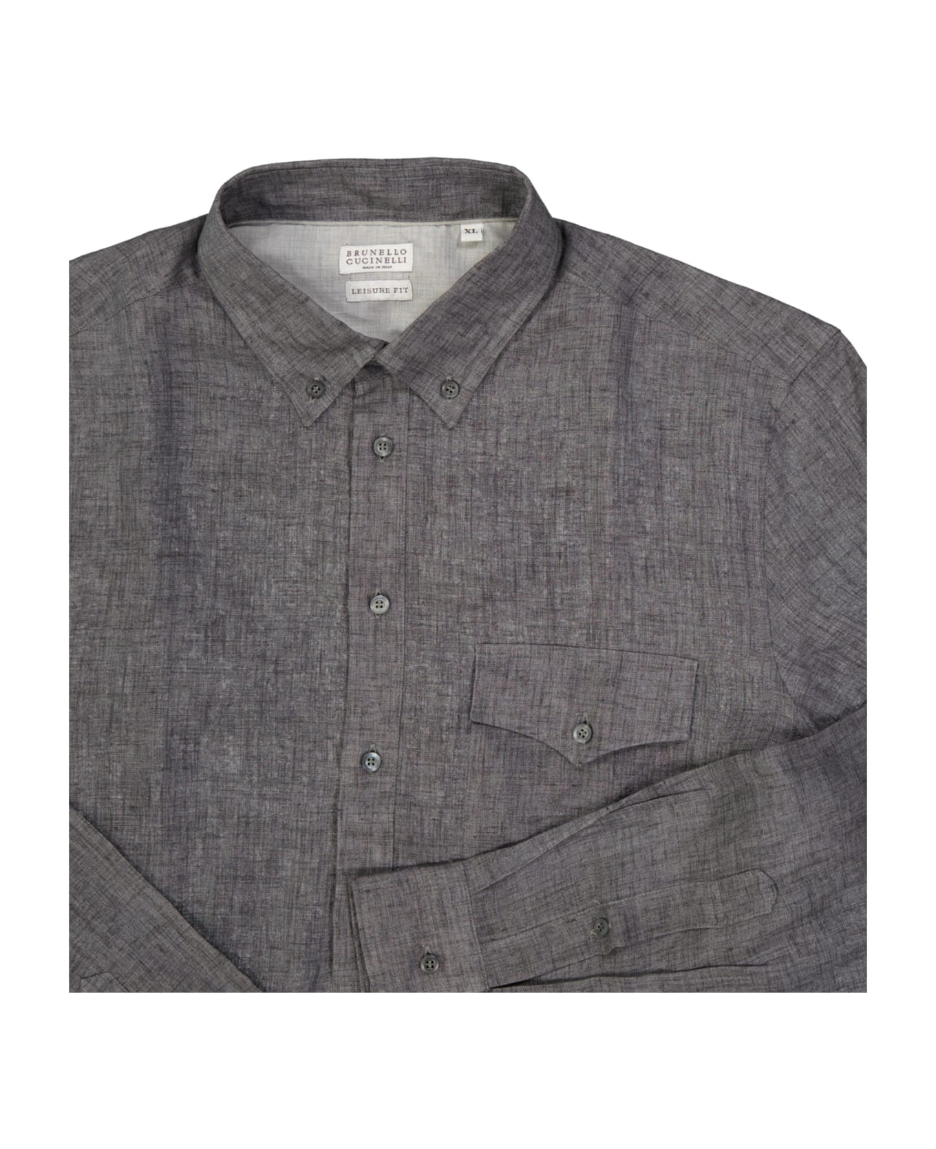 Brunello Cucinelli Linen Shirt - Gray