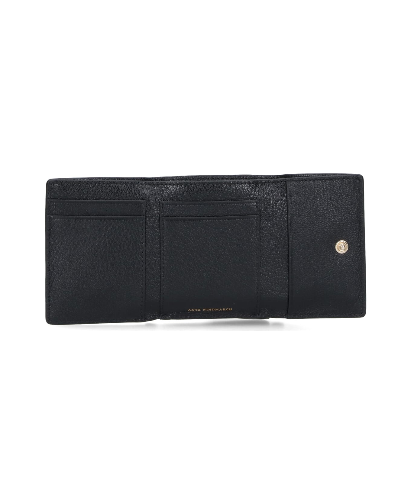 Anya Hindmarch Tri-fold Wallet "eyes" - Black  
