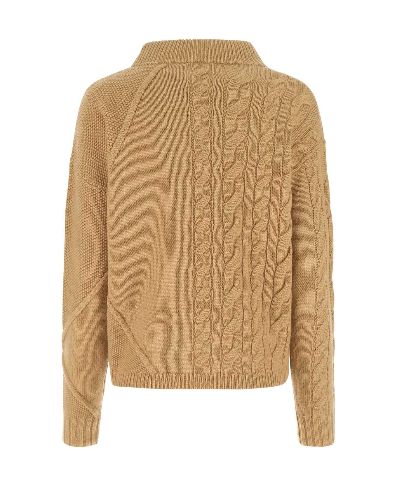 Max Mara Beige Wool Blend Accordo Sweater - 003 ニットウェア