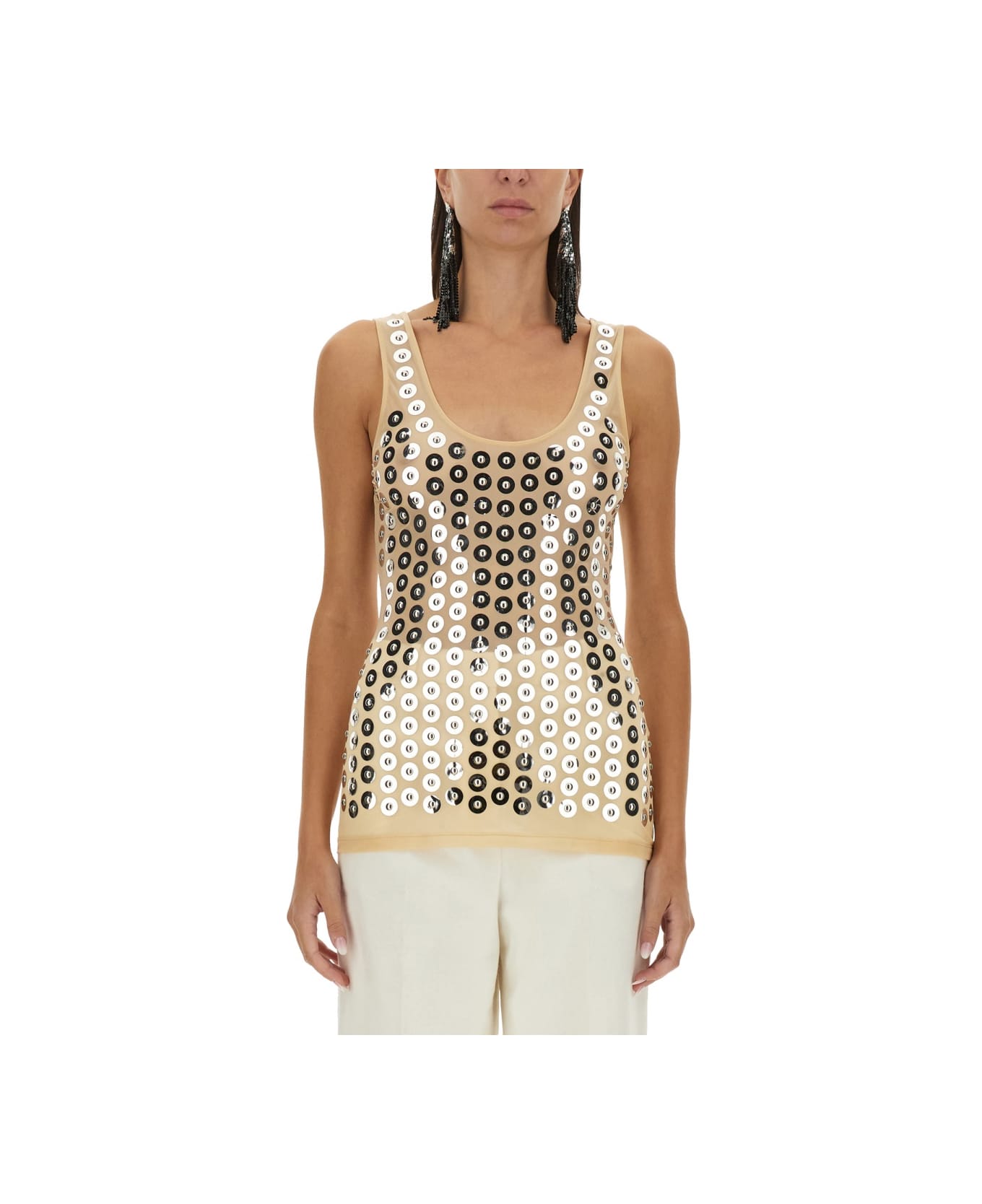 Paco Rabanne Top Second Skin - SILVER