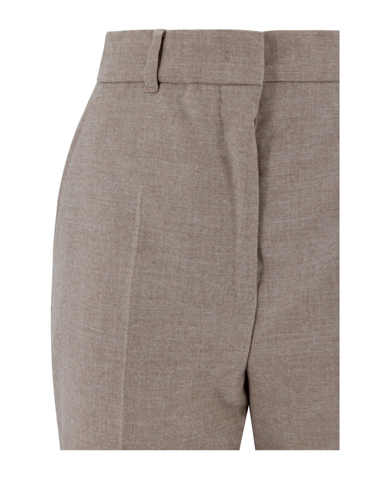 Max Mara Studio Stretch Flannel Trousers - Beige