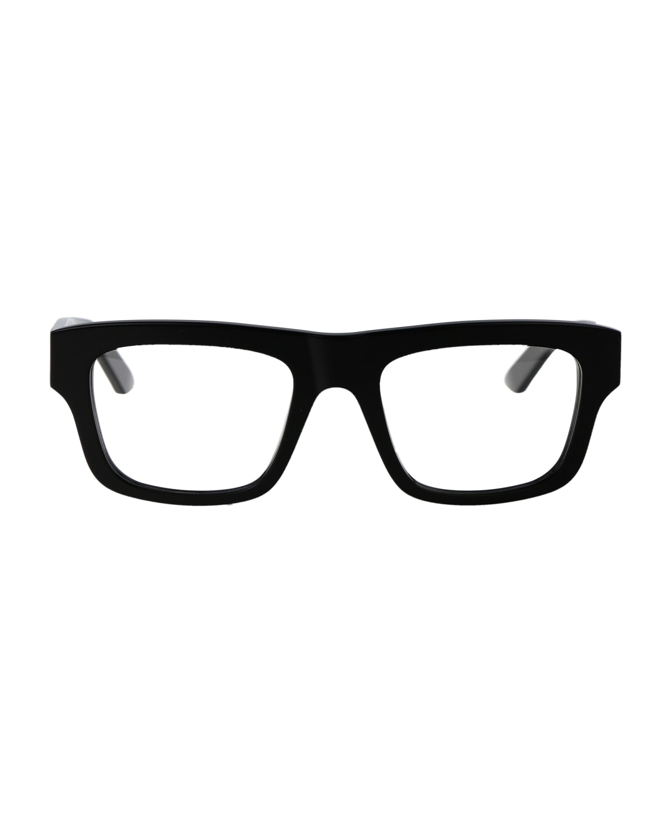 Alexander McQueen Eyewear Am0452o Glasses - 001 BLACK BLACK TRANSPARENT アイウェア